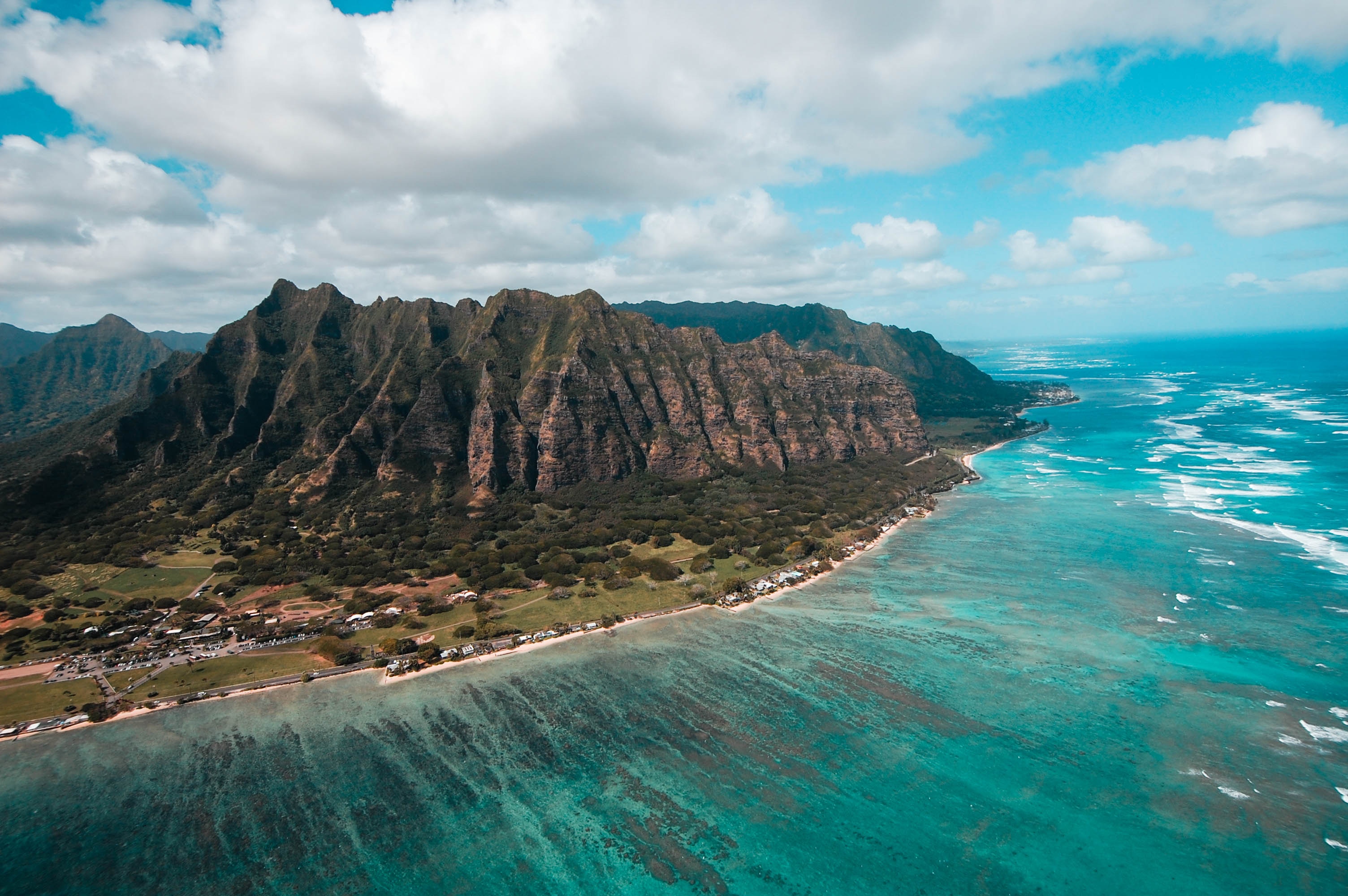Download mobile wallpaper Island, Coastline, Photography, Aerial, Honolulu for free.