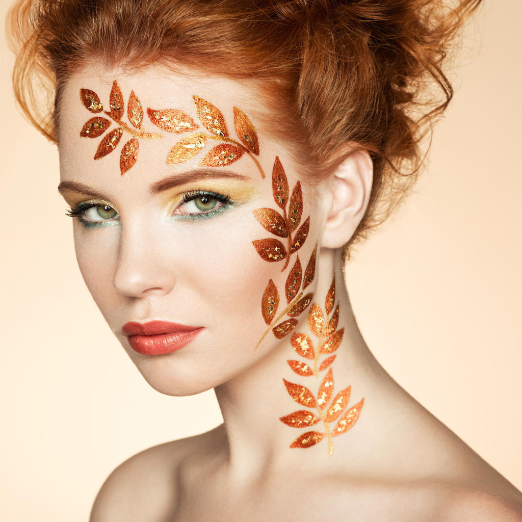 Download mobile wallpaper Redhead, Face, Model, Women, Makeup, Green Eyes for free.