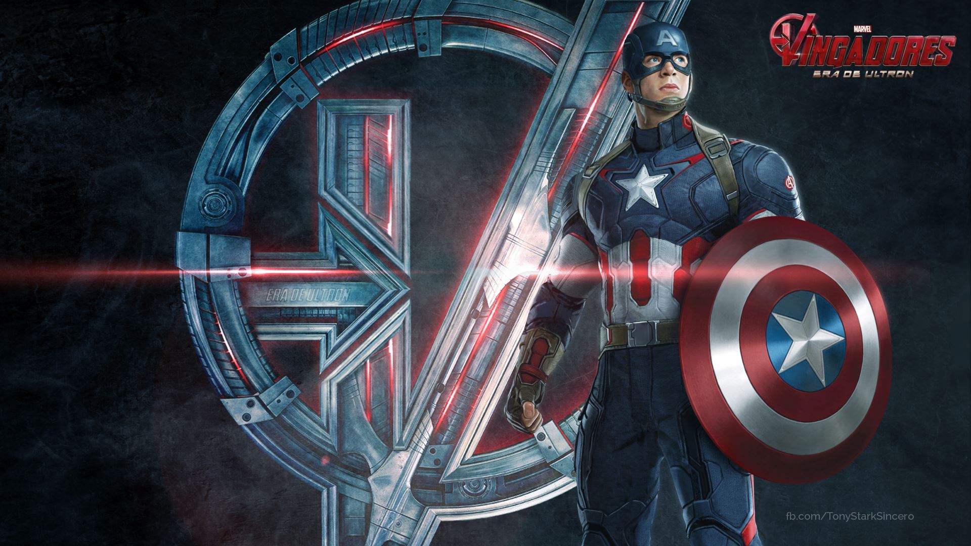 Скачать обои бесплатно Кино, Капитан Америка, Мстители, Лого, Мстители: Эра Альтрона картинка на рабочий стол ПК