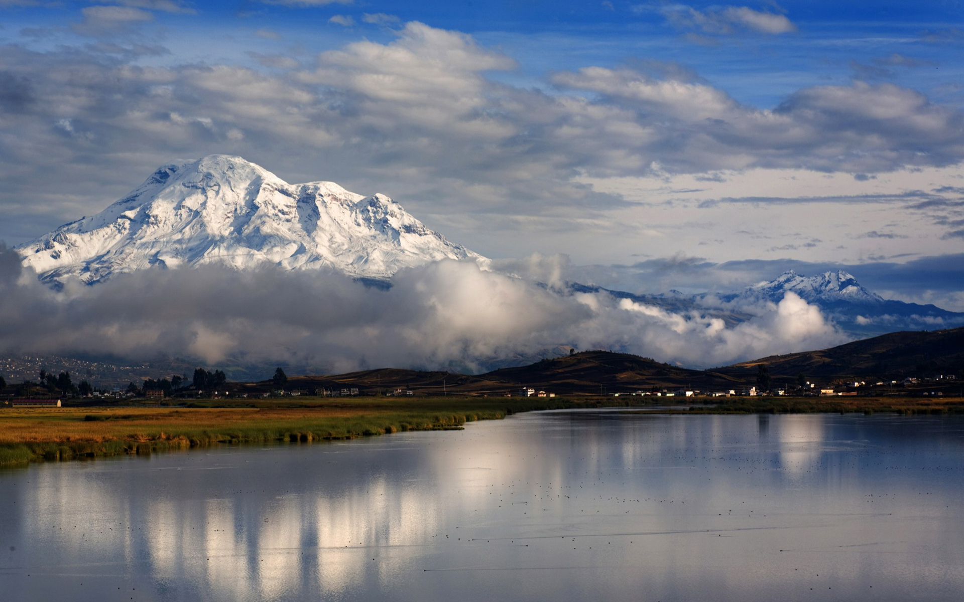 Free download wallpaper Mountains, Mountain, Lake, Earth, Cloud on your PC desktop