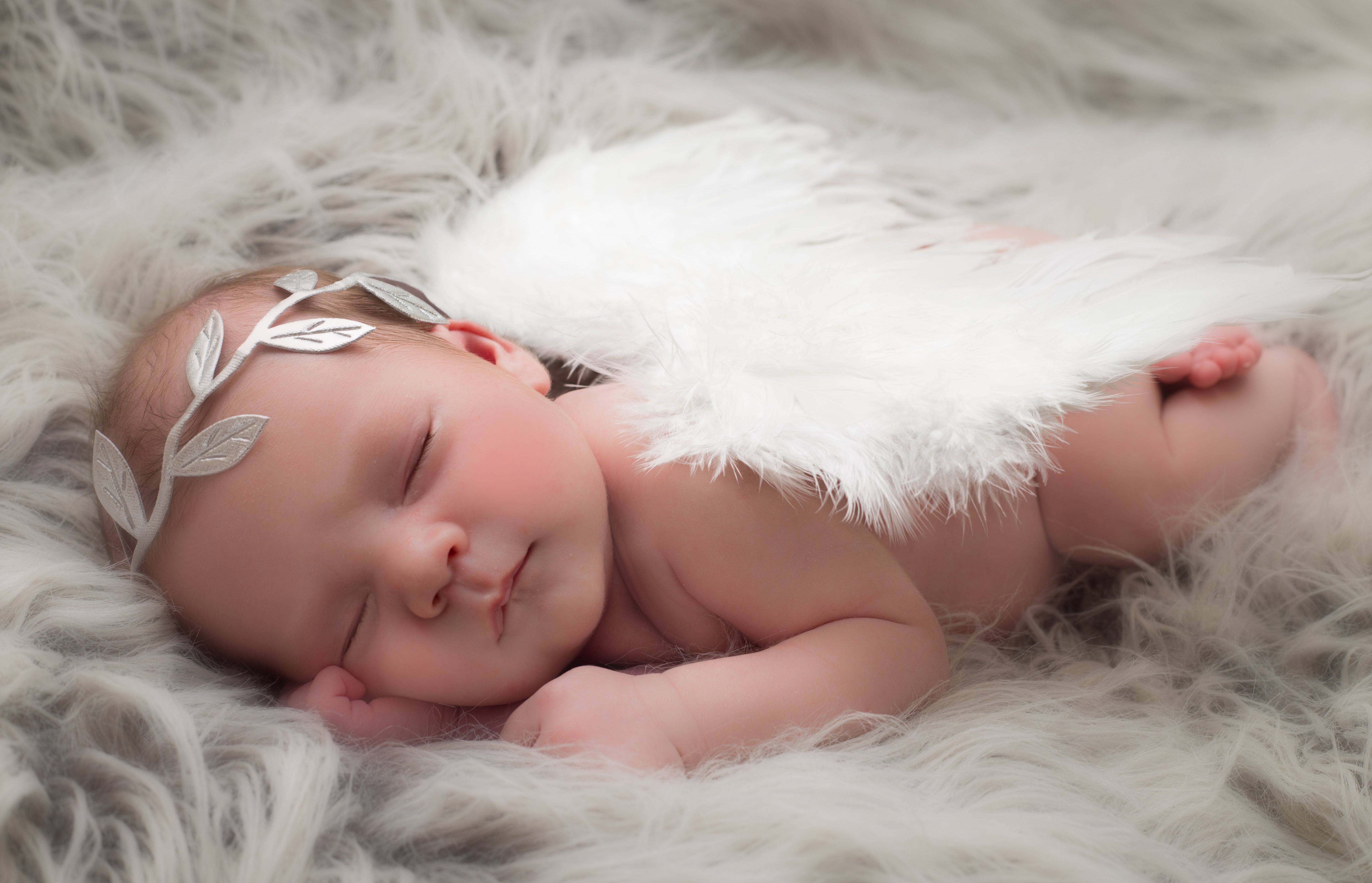 Free download wallpaper Wings, Angel, Sleeping, Photography, Baby on your PC desktop