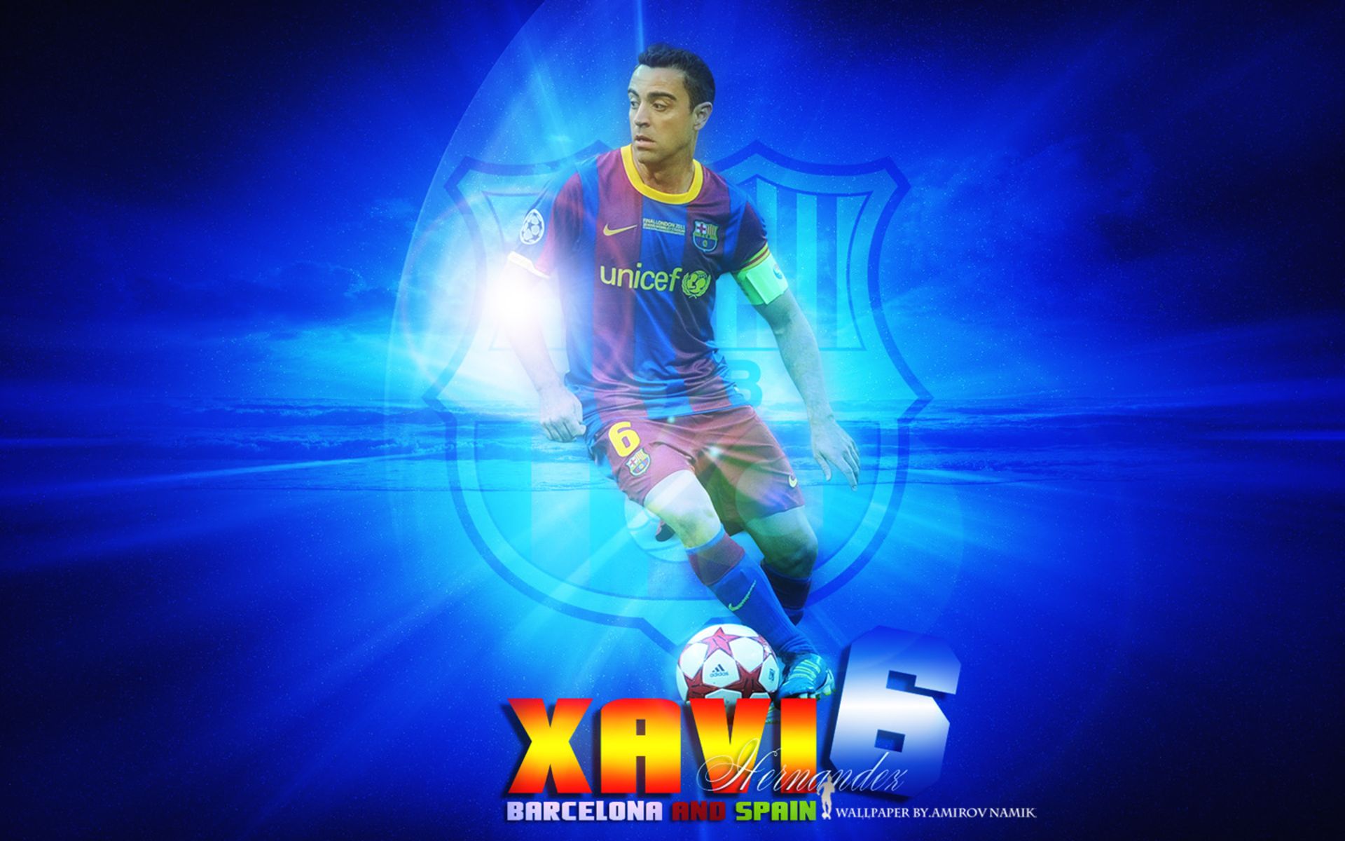 Free download wallpaper Sports, Soccer, Fc Barcelona, Xavi on your PC desktop