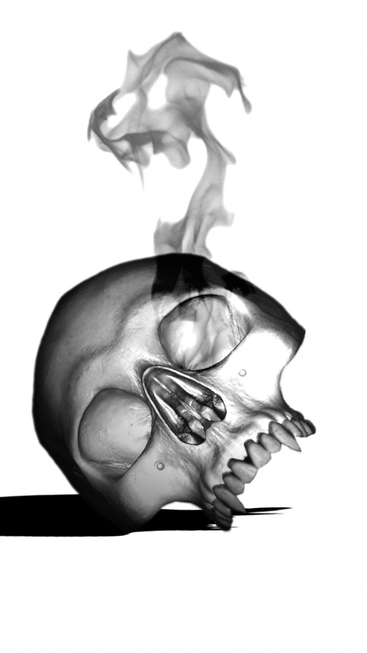 Download mobile wallpaper Dark, Skull for free.