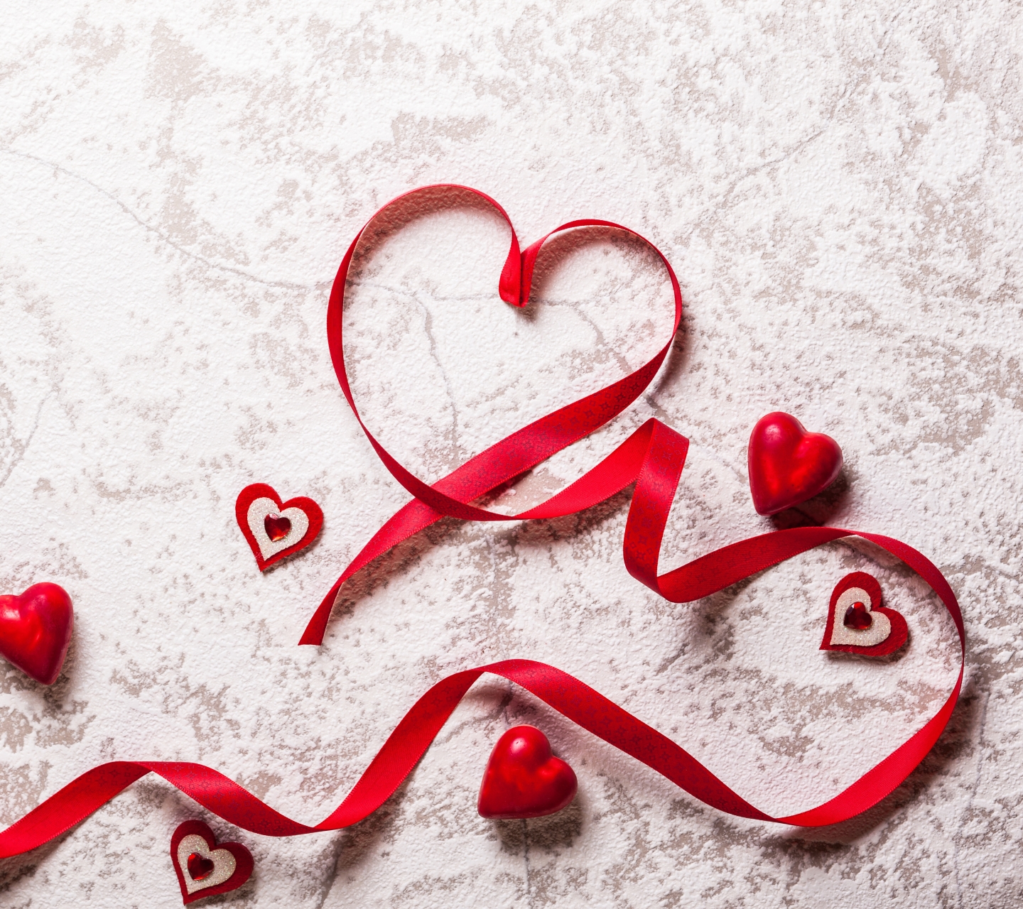 Download mobile wallpaper Love, Artistic, Ribbon, Heart Shaped for free.