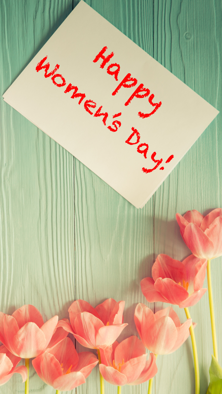 Download mobile wallpaper Flower, Holiday, Gift, Pink Flower, Women's Day for free.