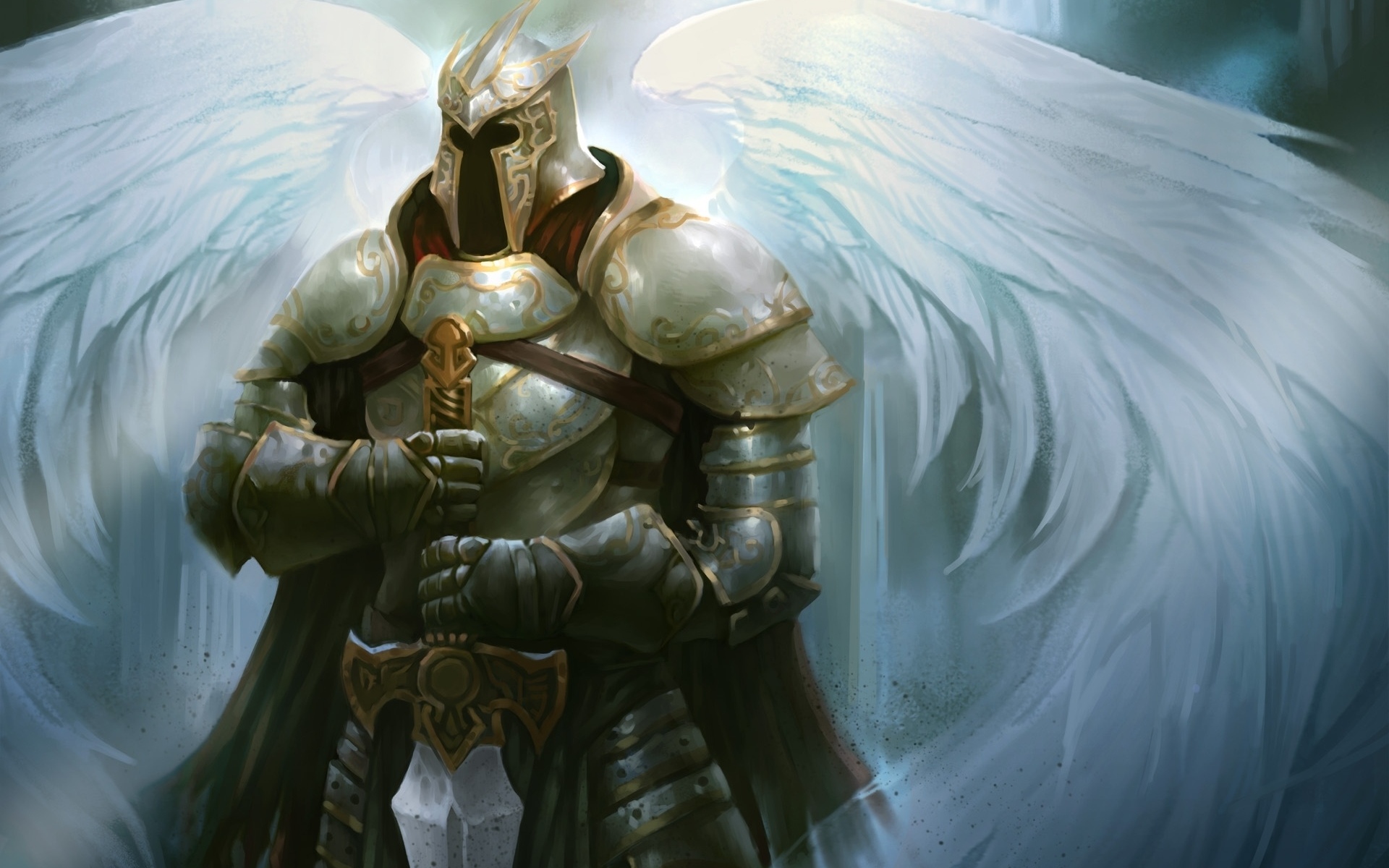PCデスクトップにファンタジー, 天使の戦士画像を無料でダウンロード