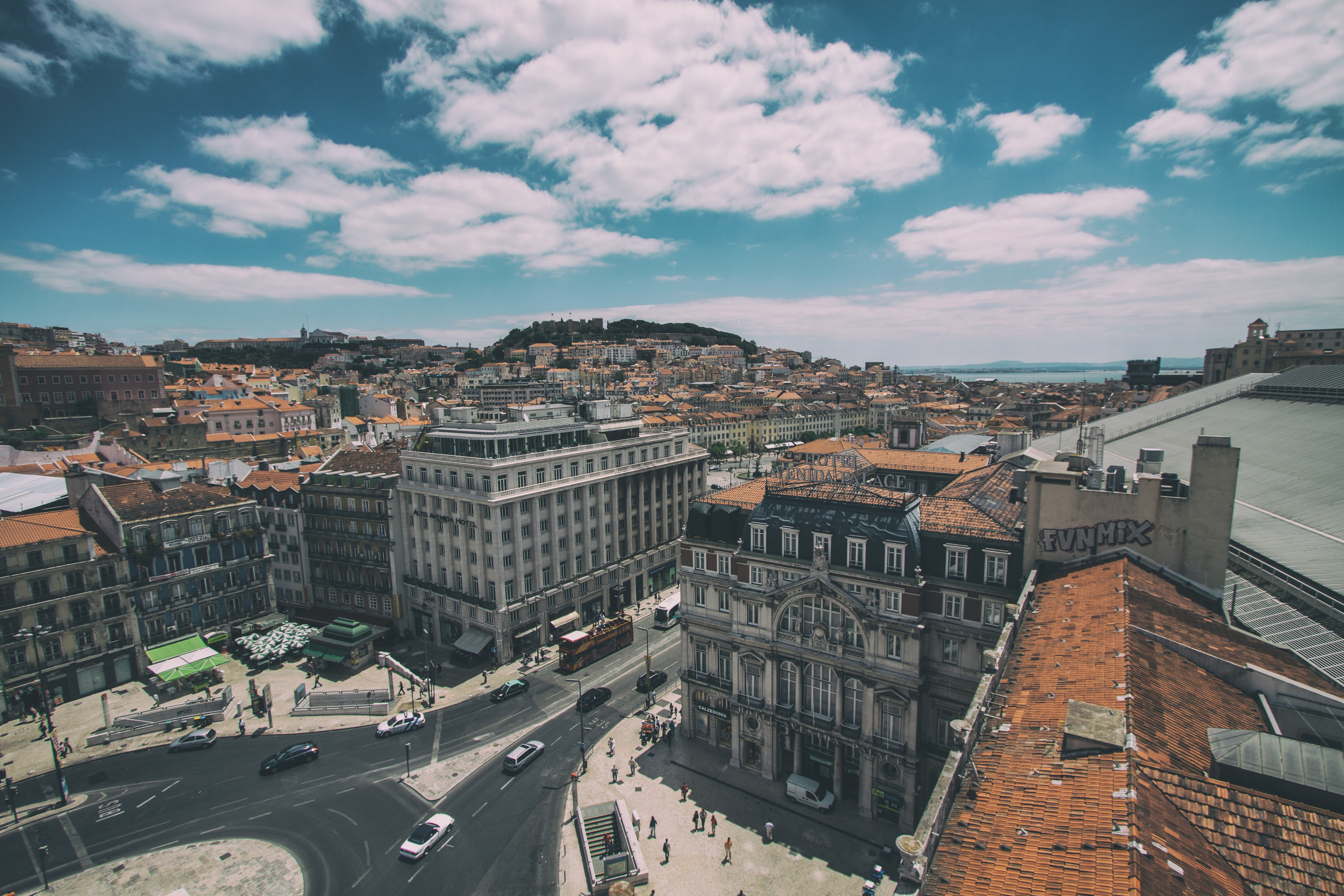Download mobile wallpaper Cities, View From Above, Building, Lisbon, Portugal for free.