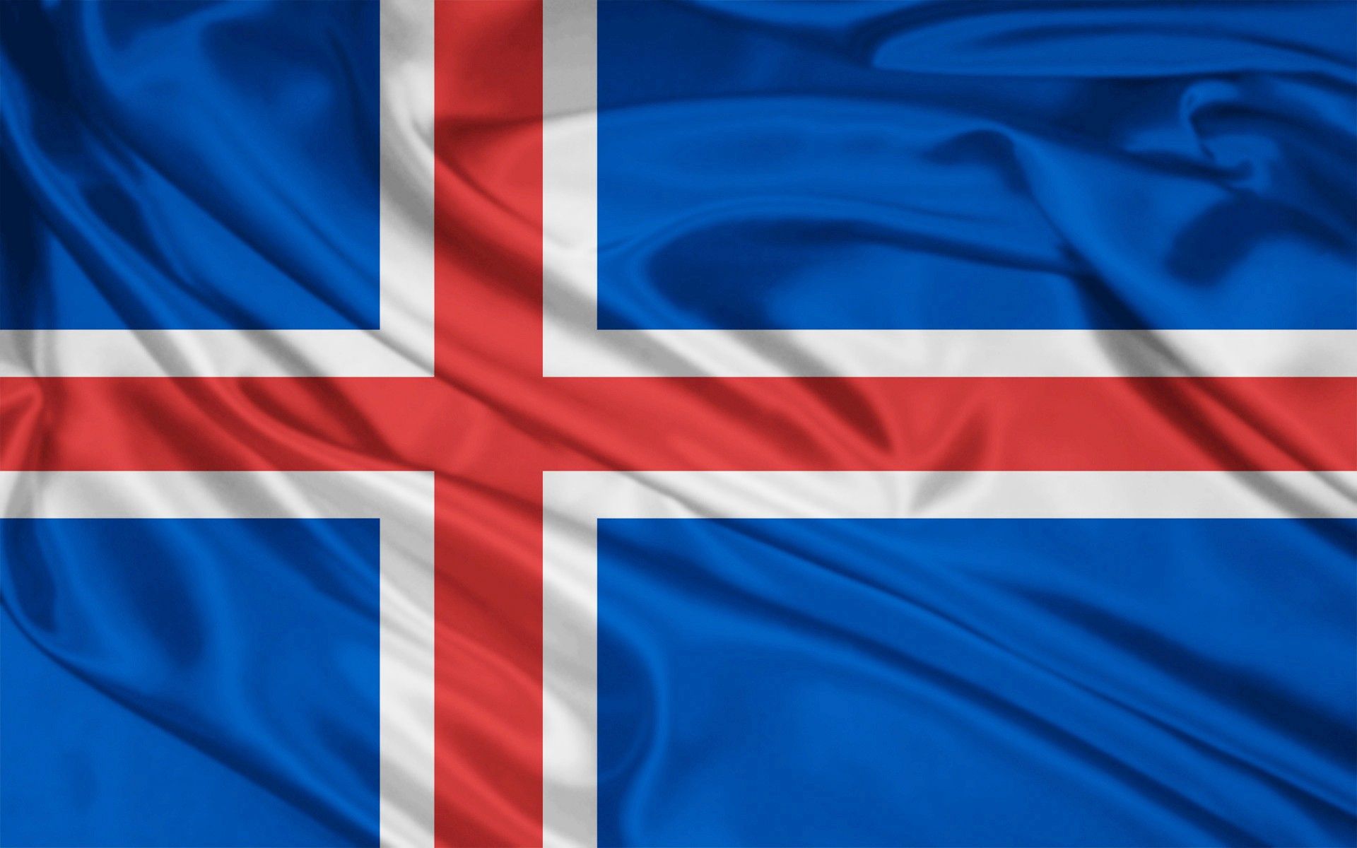 64156 скачать картинку разное, цвета, полосы, исландия, флаг, материал, символика, шелк - обои и заставки бесплатно