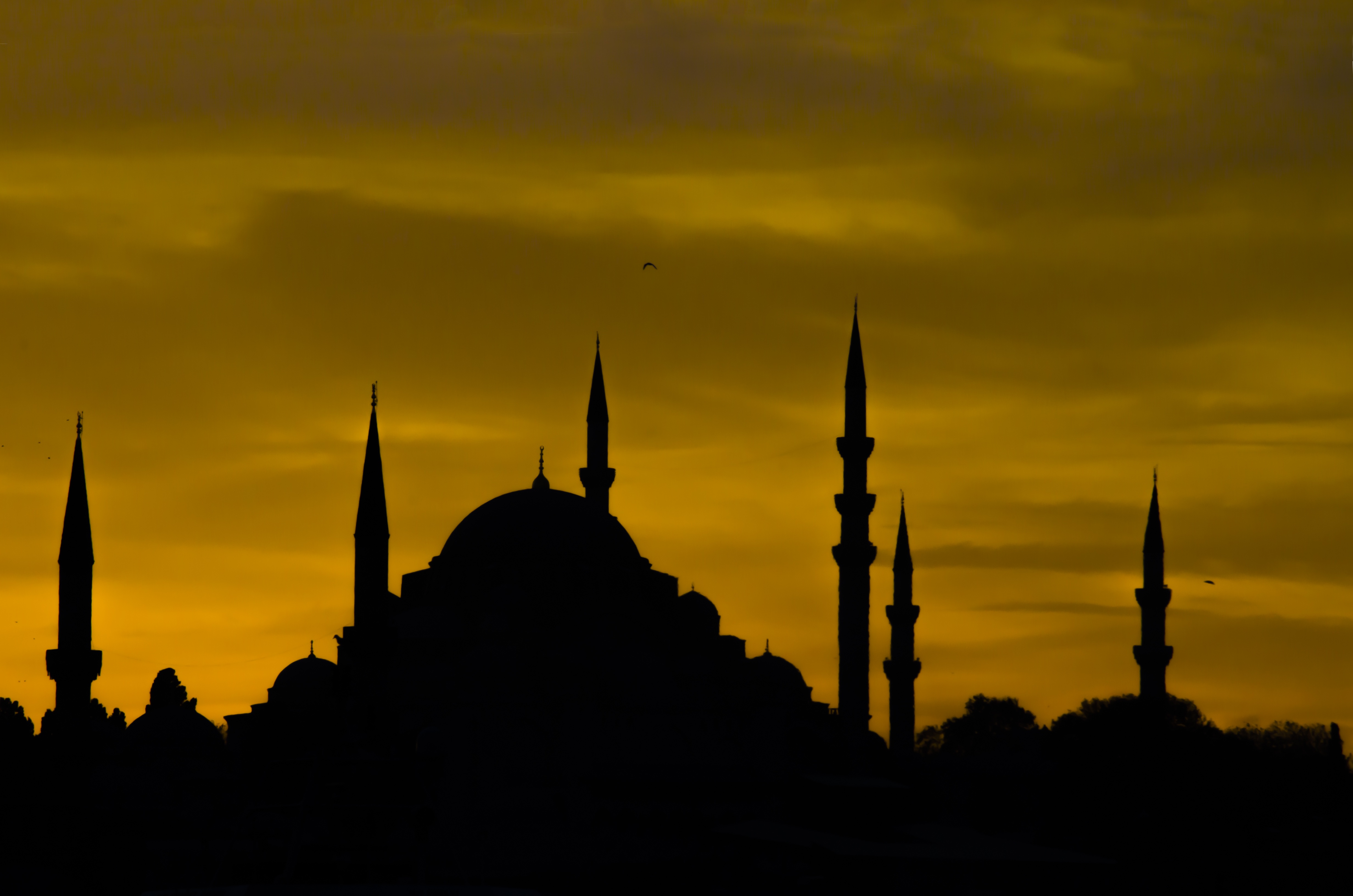 Скачать картинку Закат, Турция, Мечеть, Ислам, Религиозные, Мечети в телефон бесплатно.