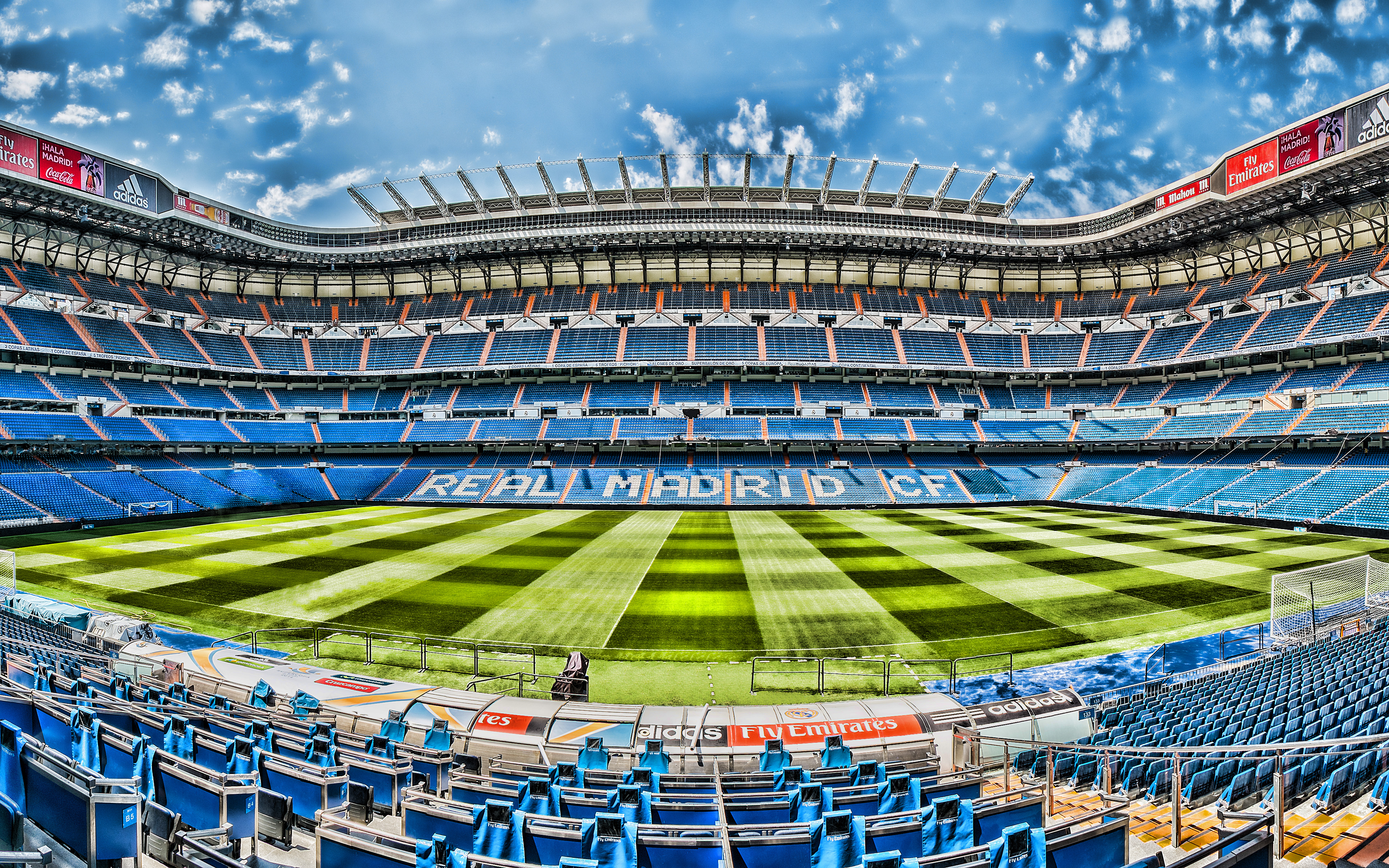 Скачать обои бесплатно Футбольный, Виды Спорта, Фк Реал Мадрид, Стадион Сантьяго Бернабеу картинка на рабочий стол ПК