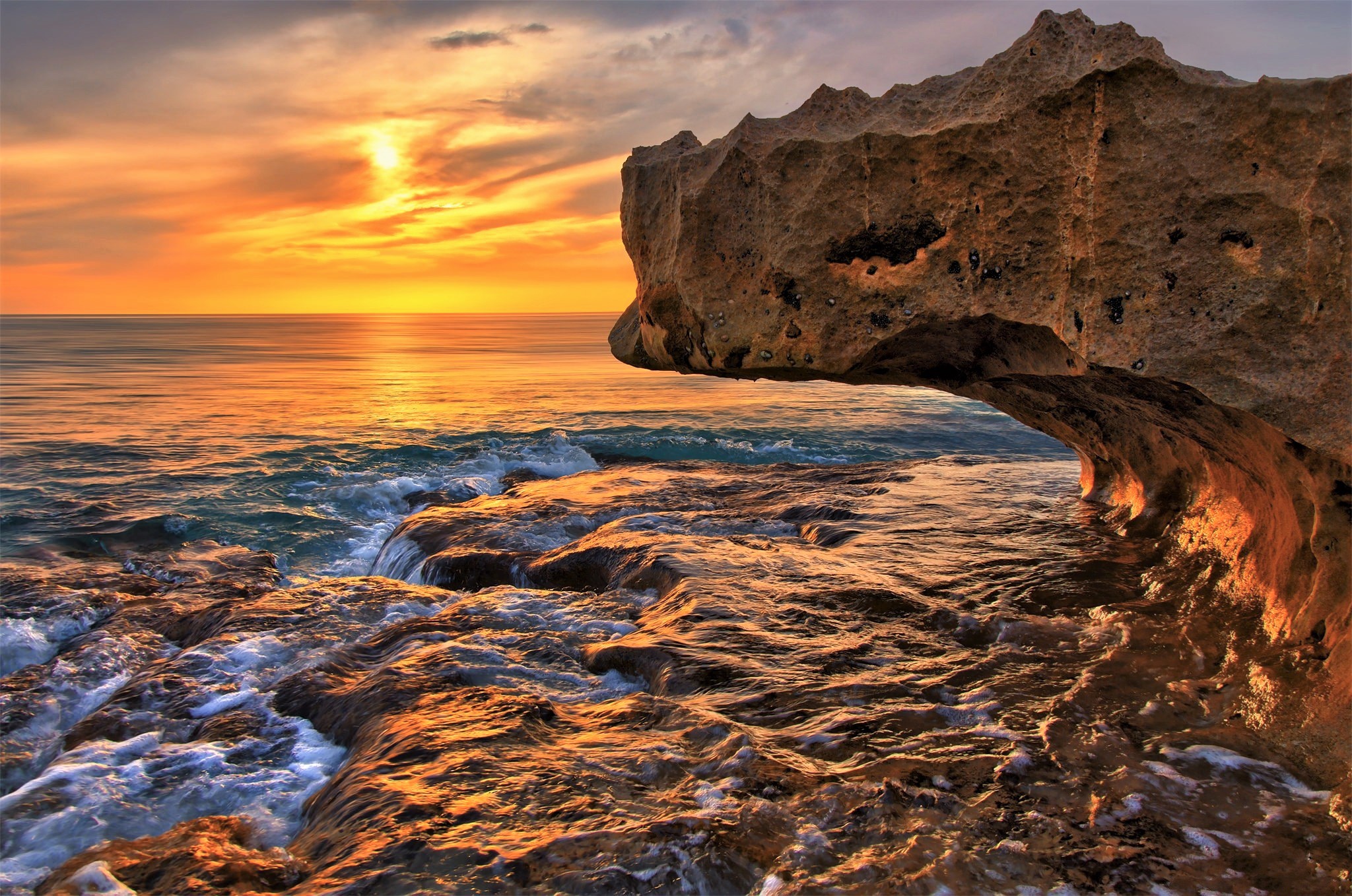 Laden Sie das Horizont, Ozean, Meer, Sonnenuntergang, Erde/natur-Bild kostenlos auf Ihren PC-Desktop herunter