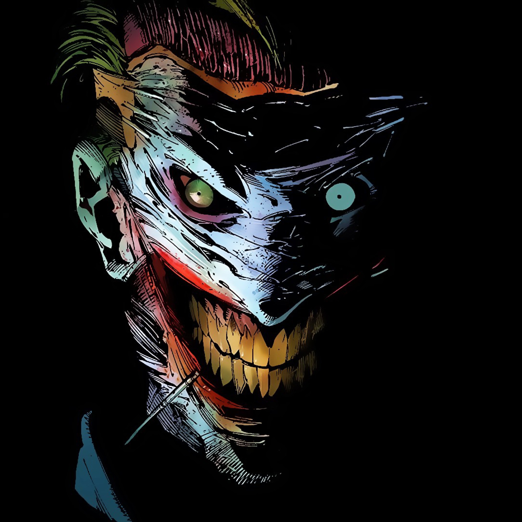 Handy-Wallpaper Joker, Dunkel, Gruselig, Comics, Dc Comics, Unheimlich kostenlos herunterladen.