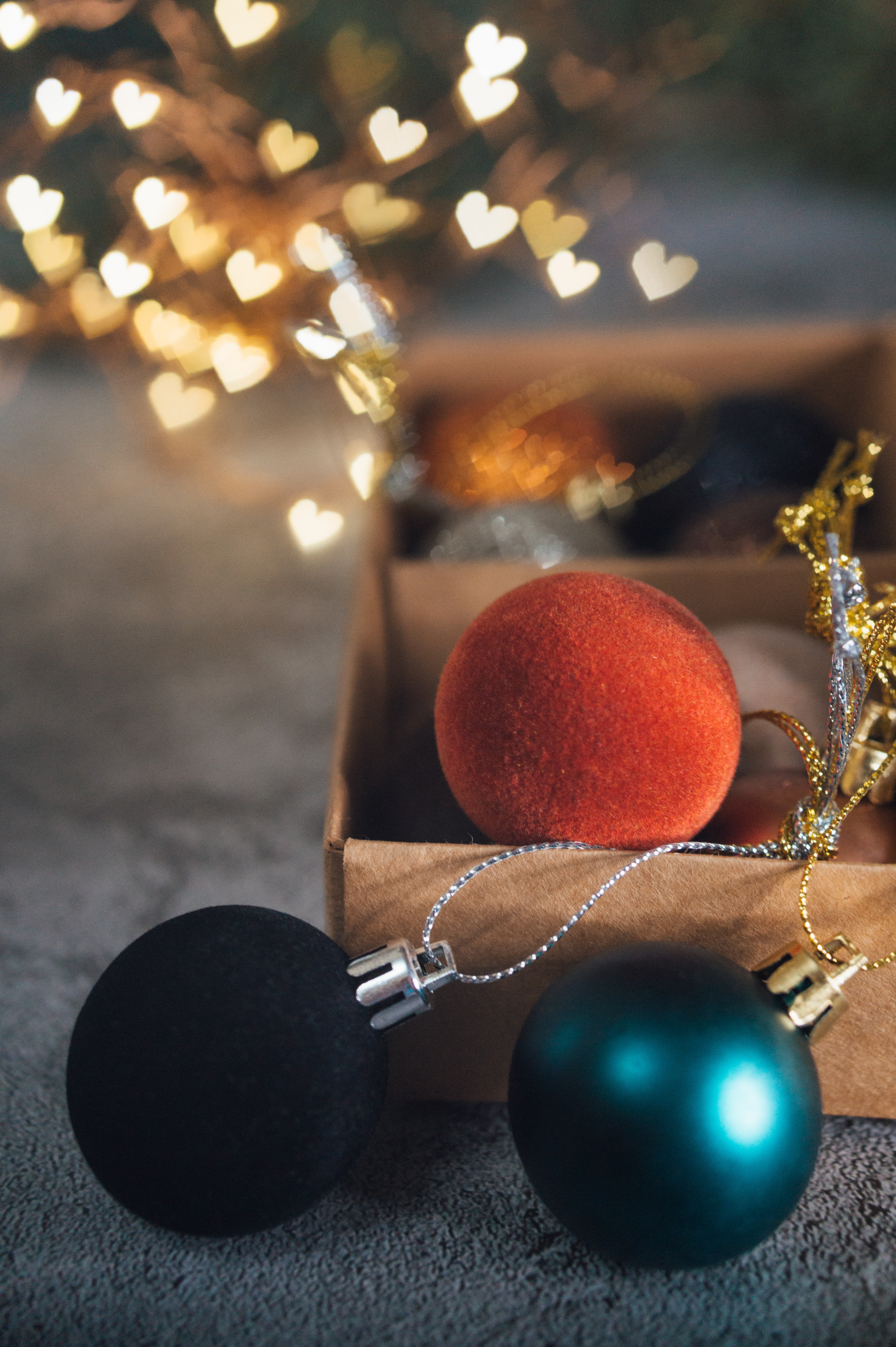 holidays, new year, decorations, glare, christmas, balls Free Stock Photo