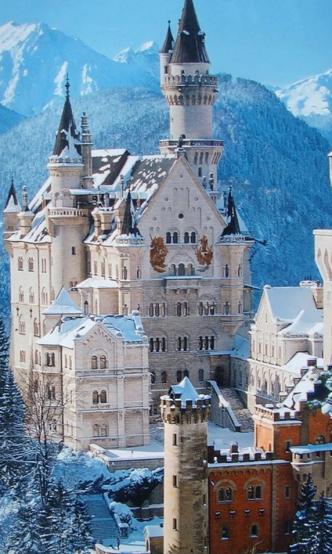 Descarga gratuita de fondo de pantalla para móvil de Castillos, Edificio, Castillo De Neuschwanstein, Hecho Por El Hombre, Castillo.