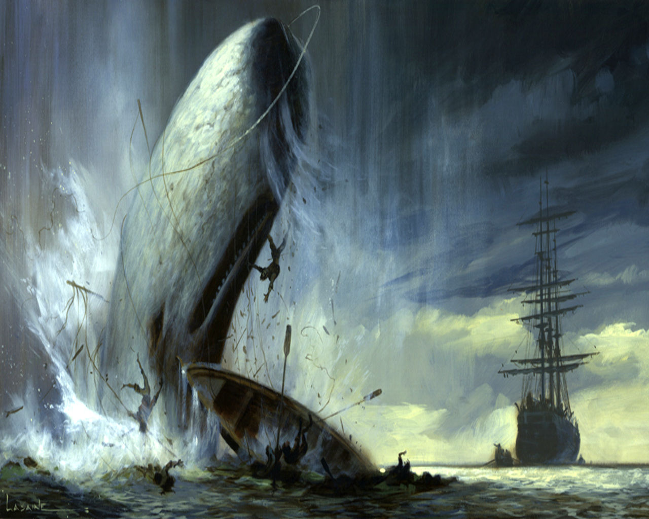 Download mobile wallpaper Fantasy, Dark, Ship, Whale, Adventure, Horror for free.