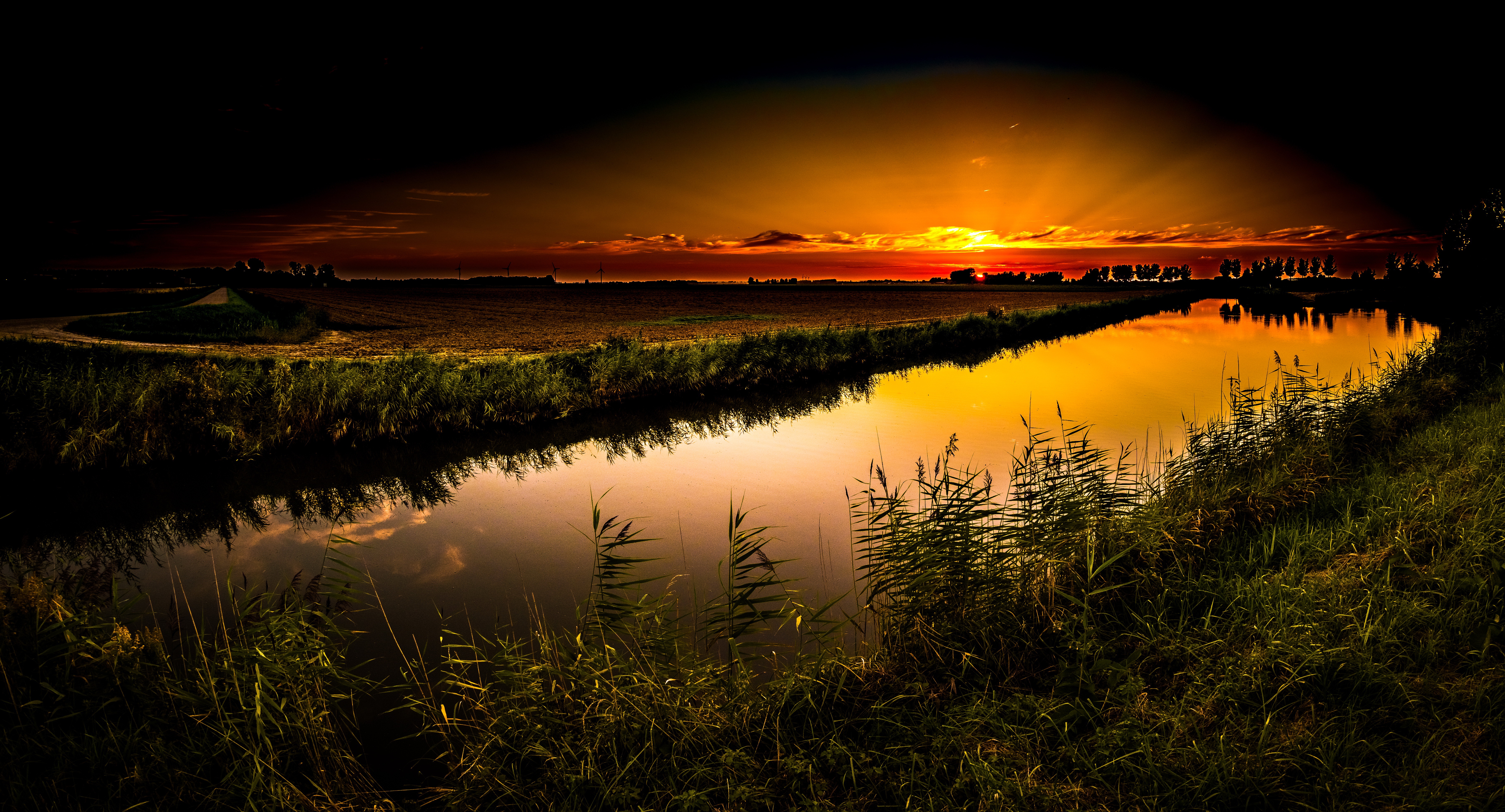 Laden Sie das Landschaft, Natur, Horizont, Sonnenaufgang, Sonnenstrahl, Erde/natur-Bild kostenlos auf Ihren PC-Desktop herunter