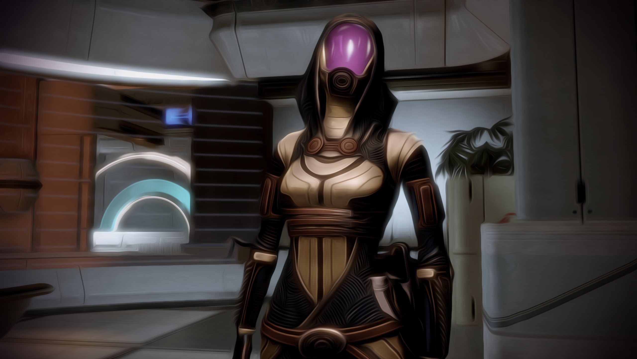 Laden Sie das Mass Effect, Computerspiele, Tali’Zorah, Mass Effect 2-Bild kostenlos auf Ihren PC-Desktop herunter
