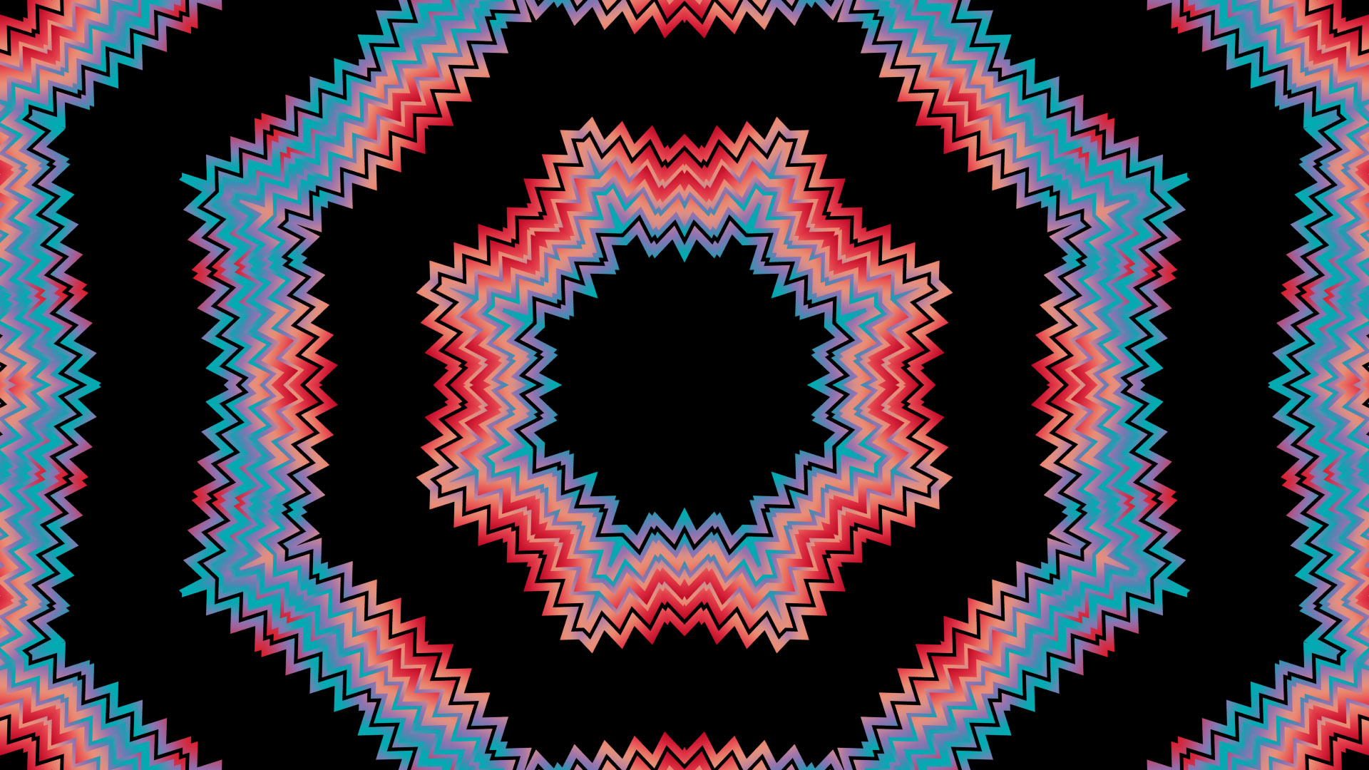 abstract, kaleidoscope, colors, pattern, zigzag
