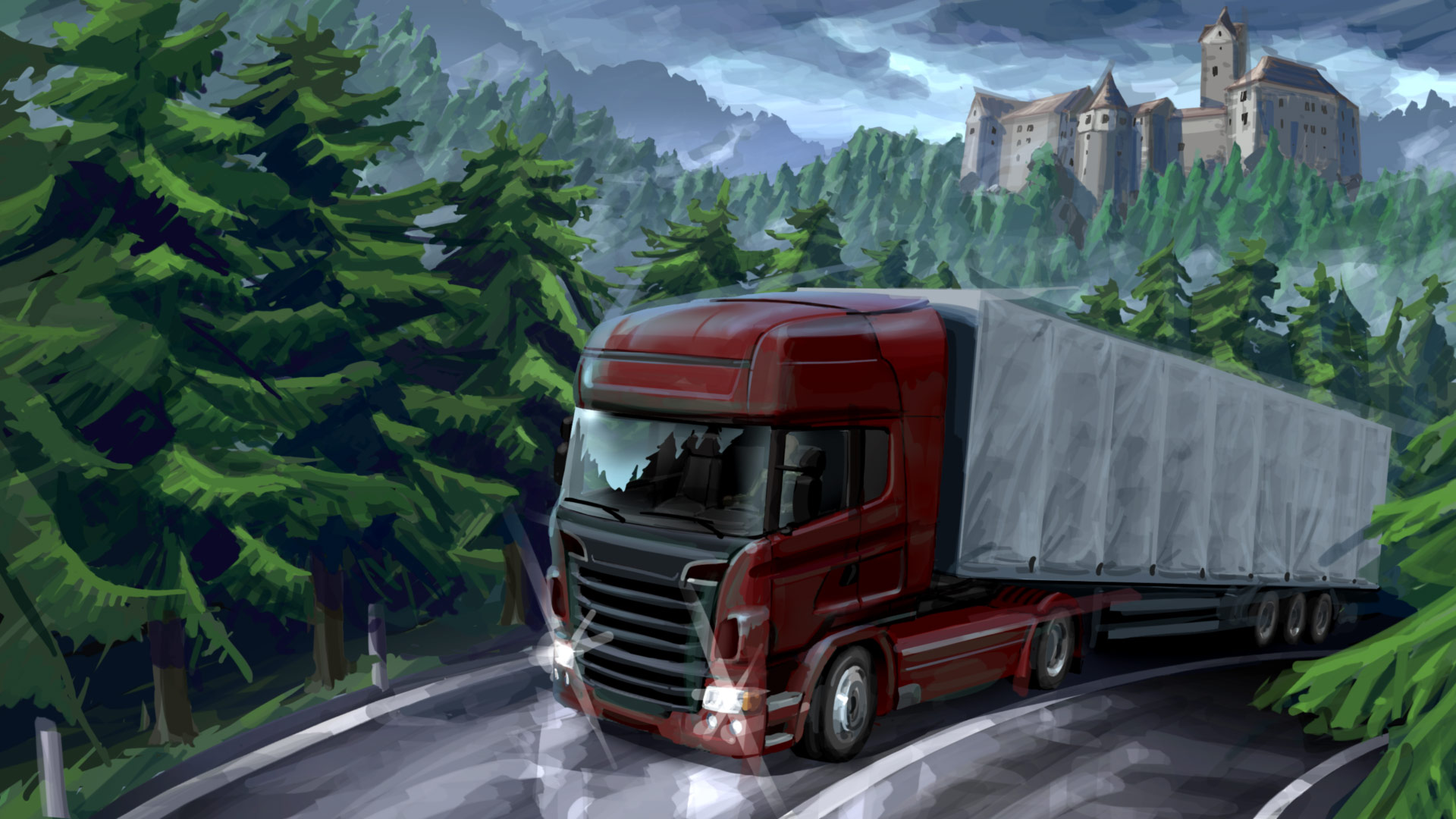 601347 descargar fondo de pantalla videojuego, euro truck simulator 2: protectores de pantalla e imágenes gratis