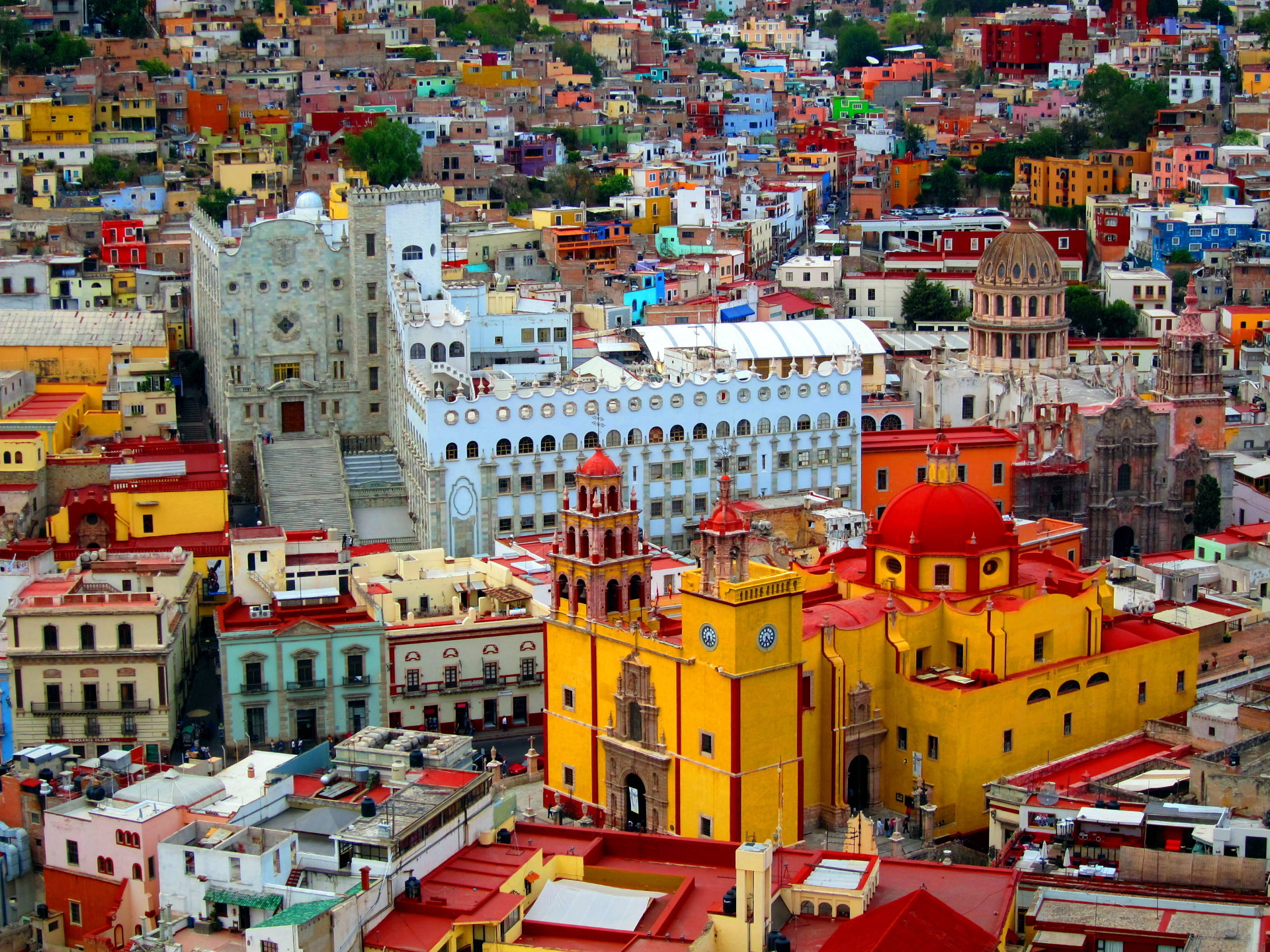 778349 скачать обои мексика, сделано человеком, гуанахуато, цвета, дом, город - заставки и картинки бесплатно