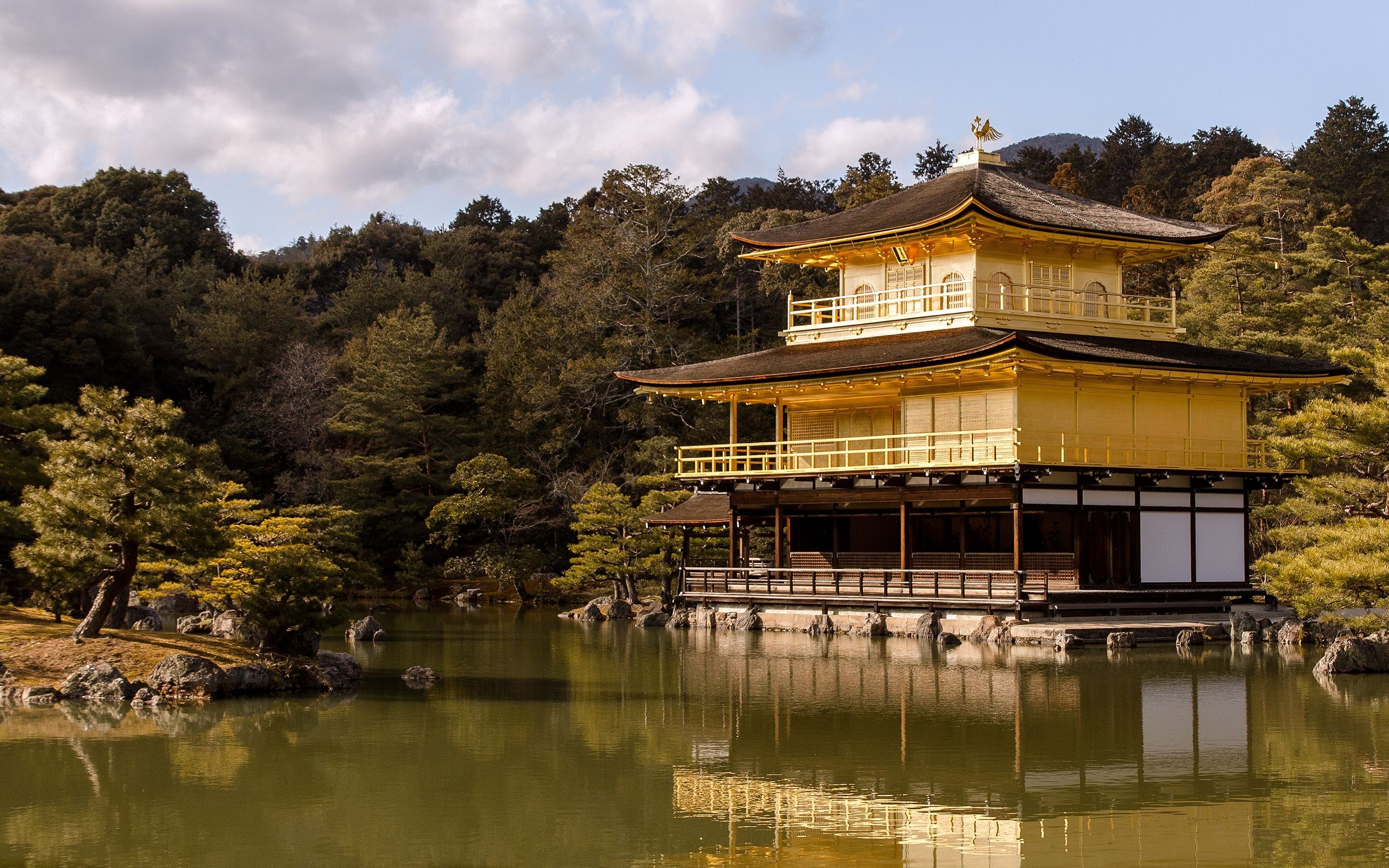 535901 descargar fondo de pantalla hecho por el hombre, casa, japón, kioto, el pabellón dorado: protectores de pantalla e imágenes gratis