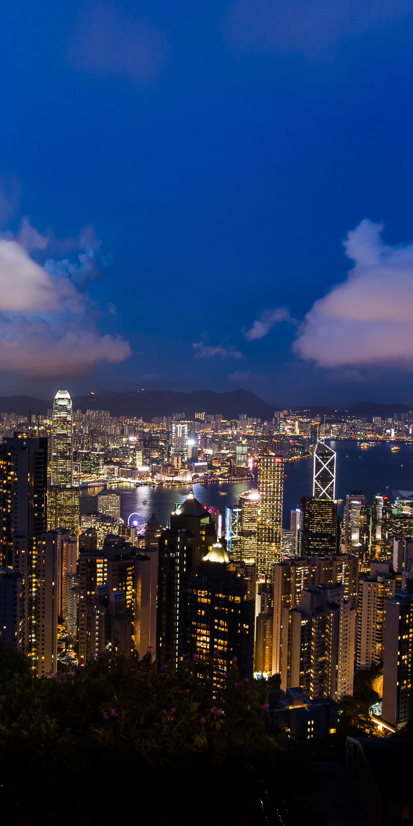 Laden Sie das Städte, Stadt, Wolkenkratzer, Gebäude, Stadtbild, China, Hongkong, Nacht, Menschengemacht, Großstadt-Bild kostenlos auf Ihren PC-Desktop herunter