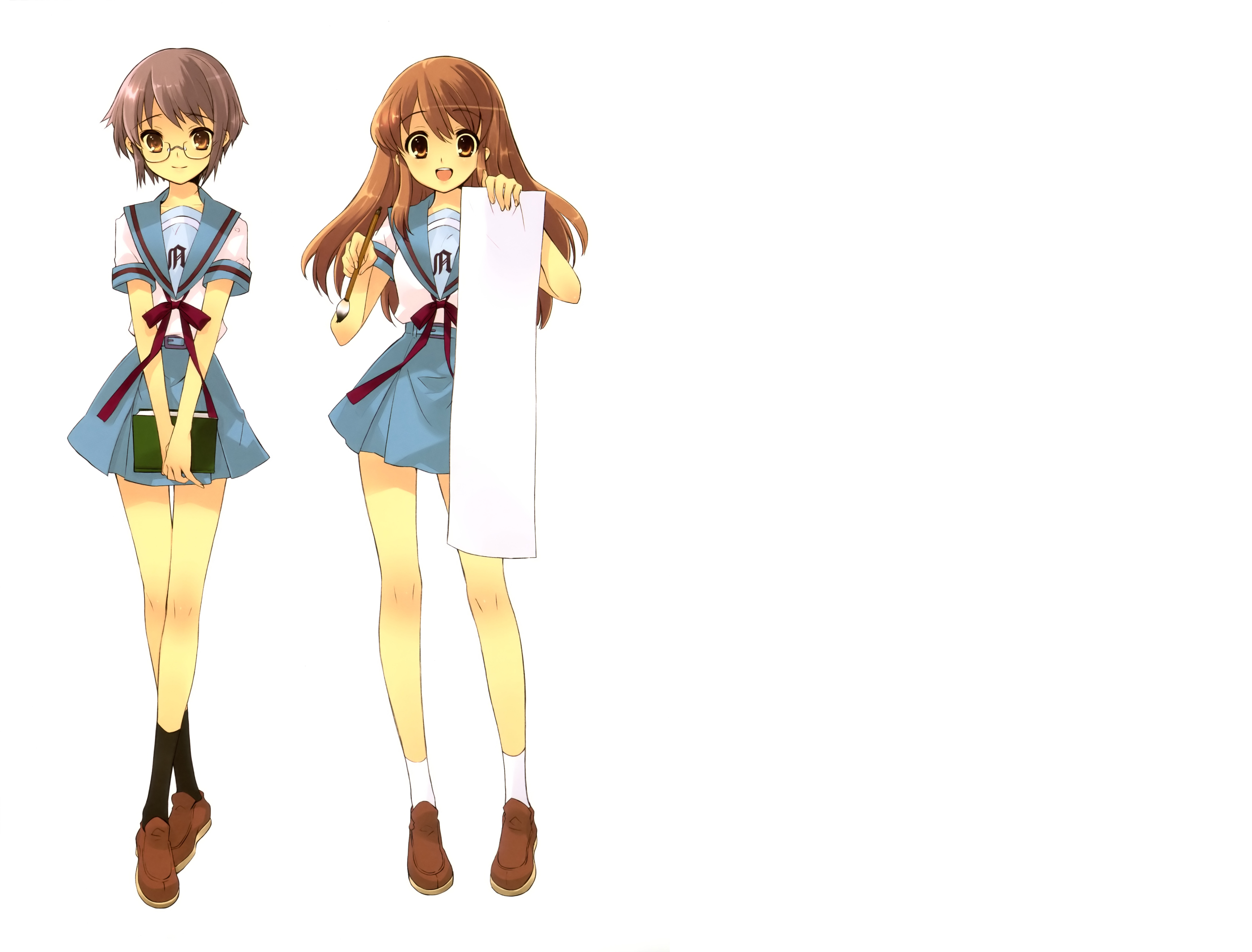 Descarga gratuita de fondo de pantalla para móvil de Animado, Suzumiya Haruhi No Yūutsu, Yuki Nagato, Mikuru Asahina.