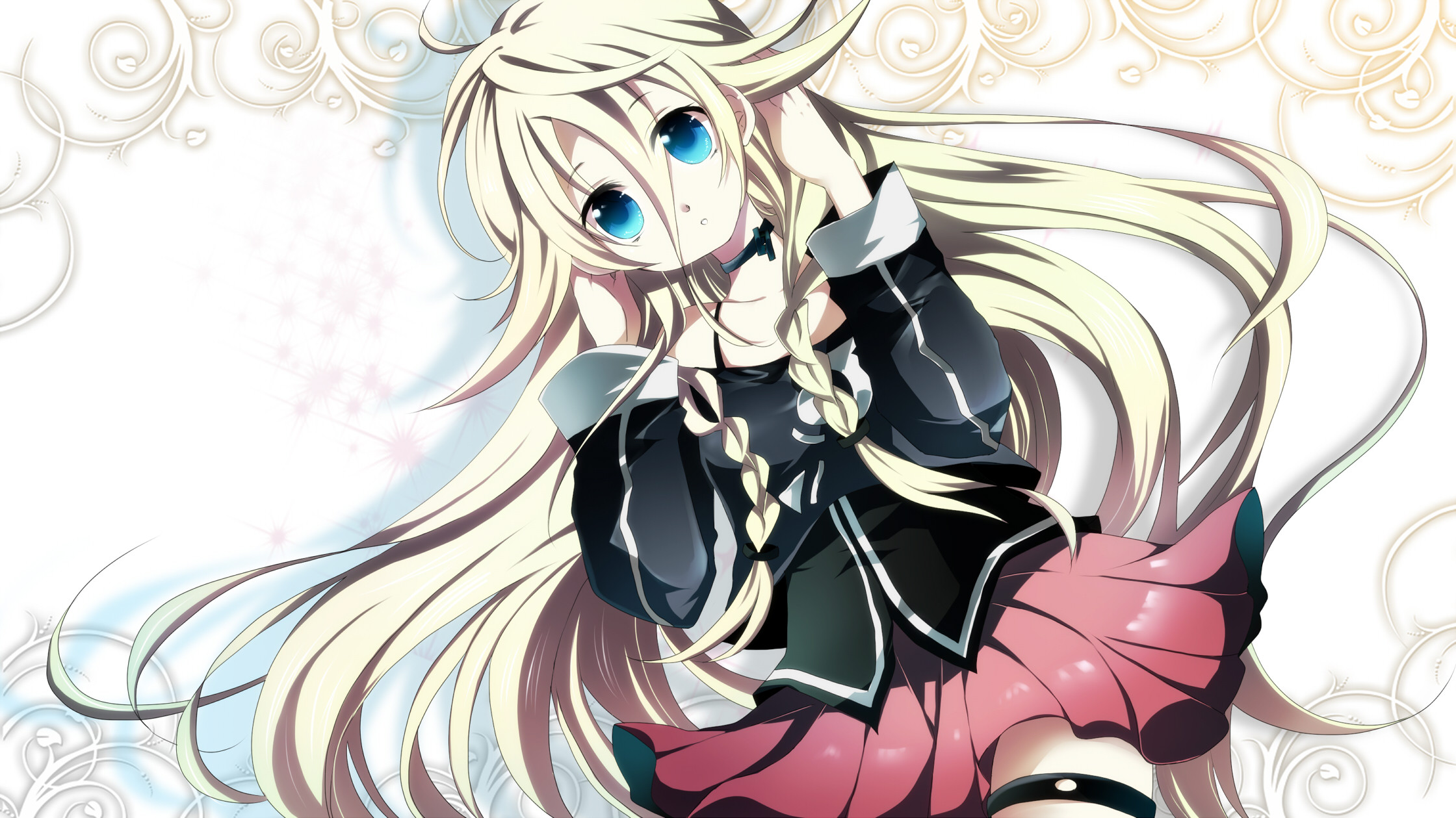 Download mobile wallpaper Anime, Blonde, Vocaloid, Skirt, Braid, Long Hair, Aqua Eyes, Ia (Vocaloid) for free.