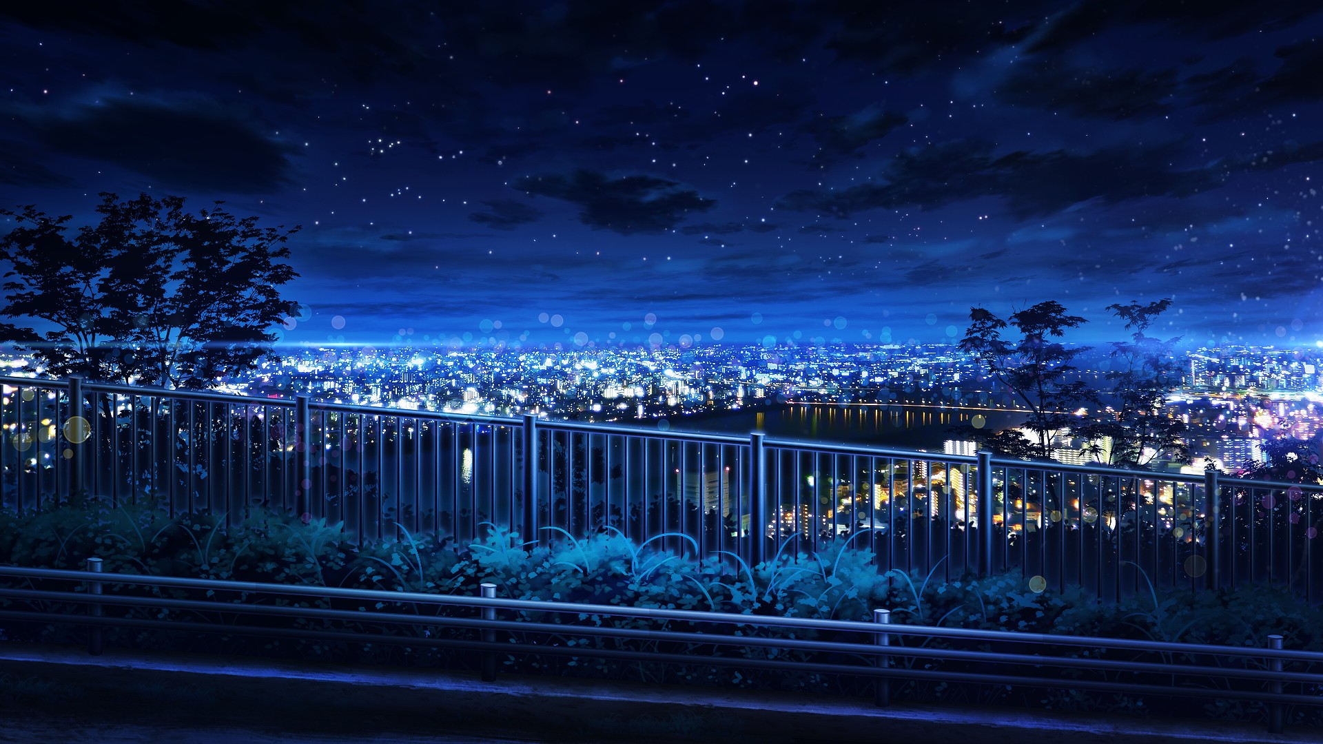 Free download wallpaper Anime, Night, Cityscape, Original on your PC desktop