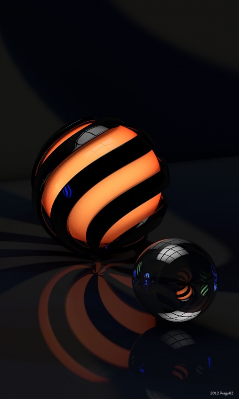Download mobile wallpaper Glass, Ball, Artistic, 3D Art for free.