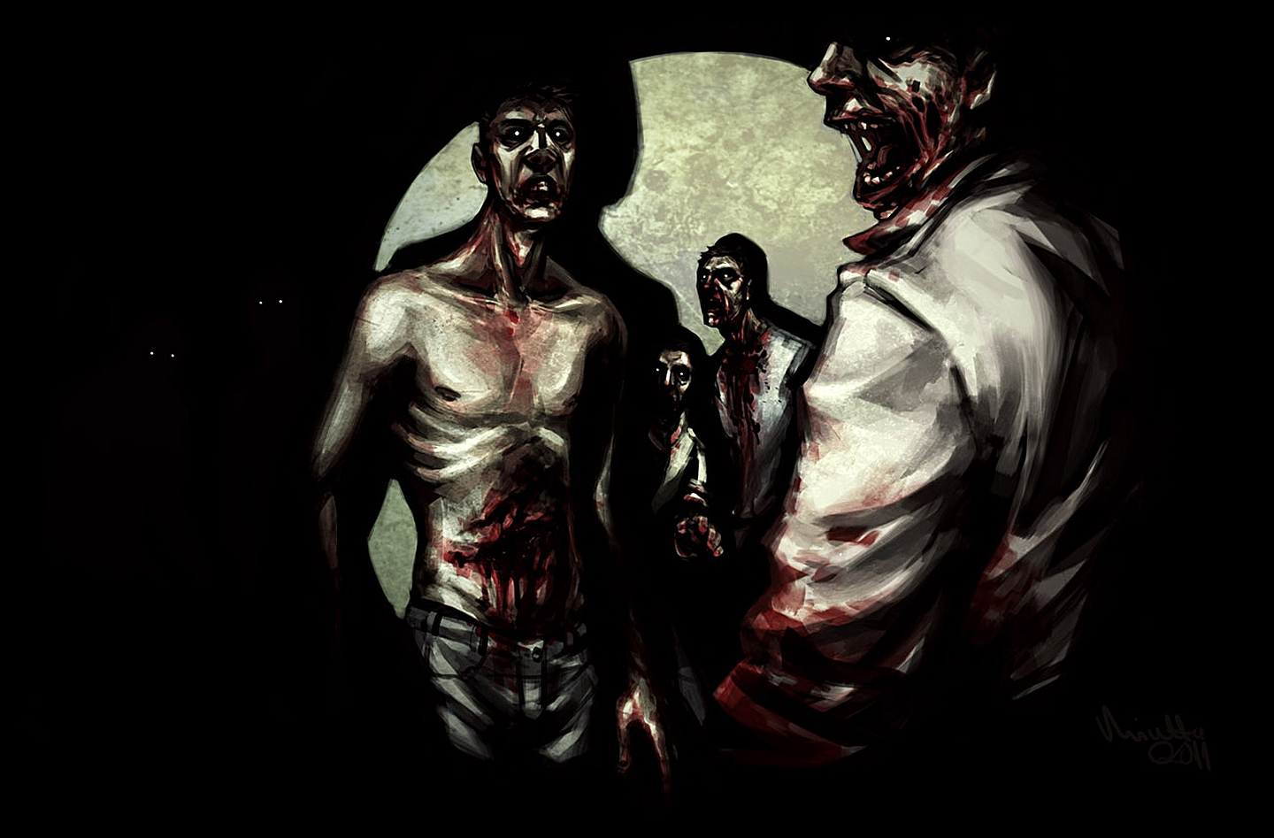 Free download wallpaper Dark, Zombie on your PC desktop