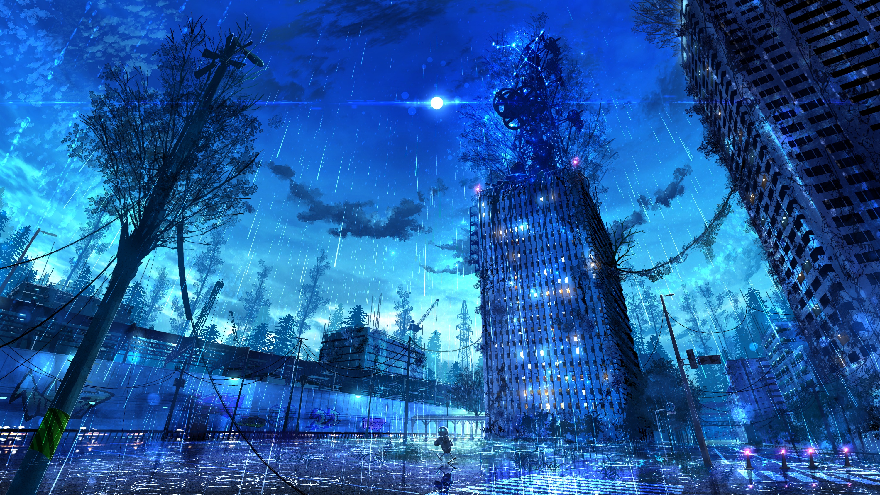 Download mobile wallpaper Rain, Sci Fi, Post Apocalyptic for free.