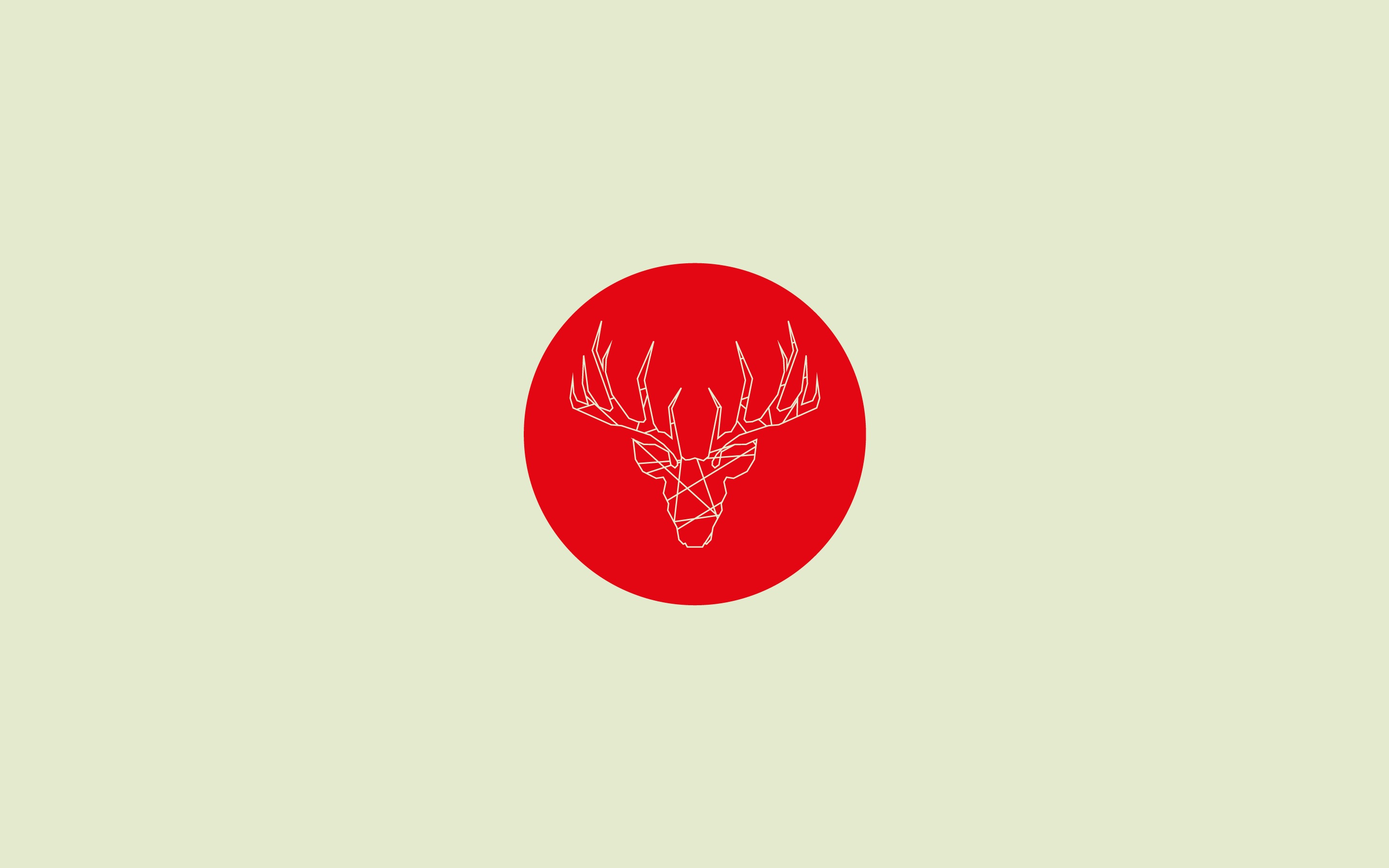 Free download wallpaper Circle, Deer, Art, Minimalism on your PC desktop