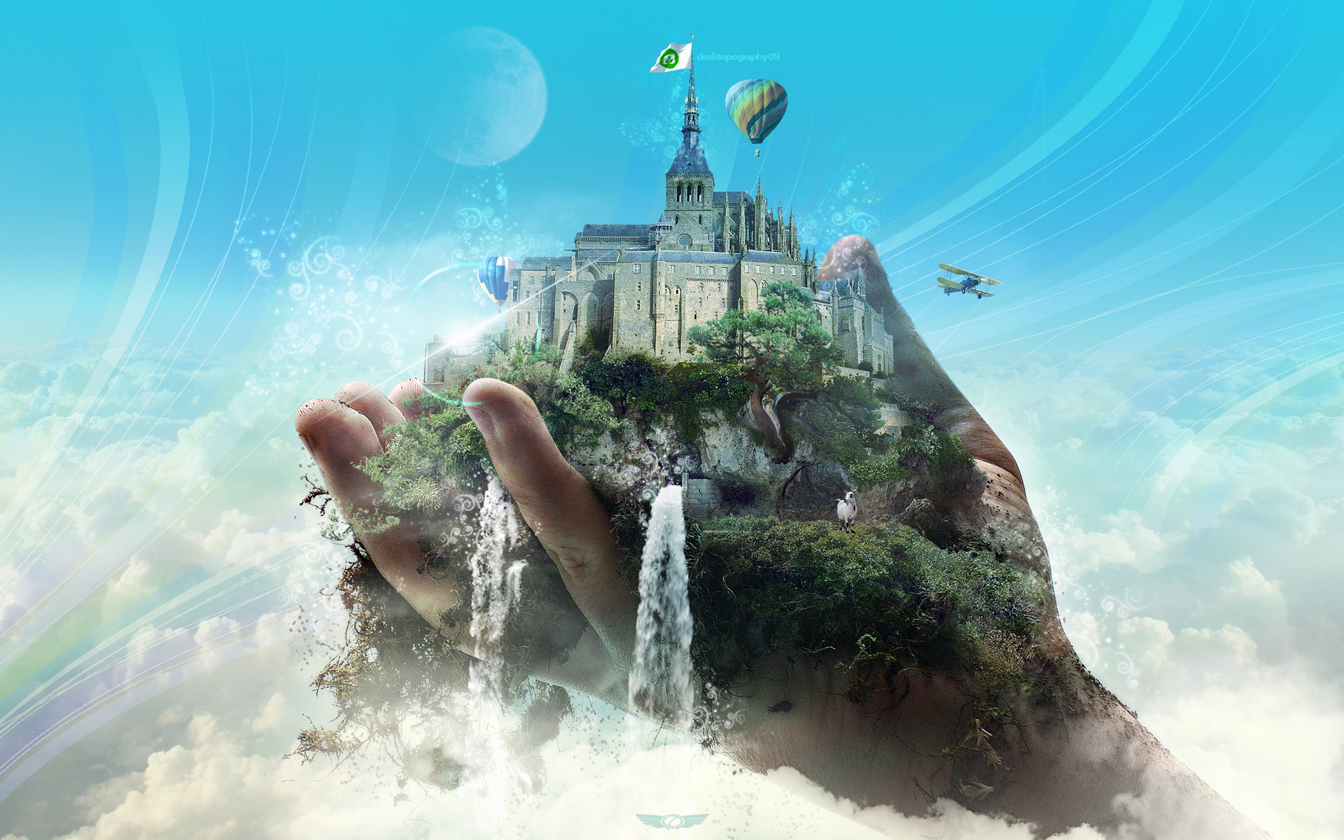 Download mobile wallpaper Fantasy, Castle, Castles, Cloud for free.