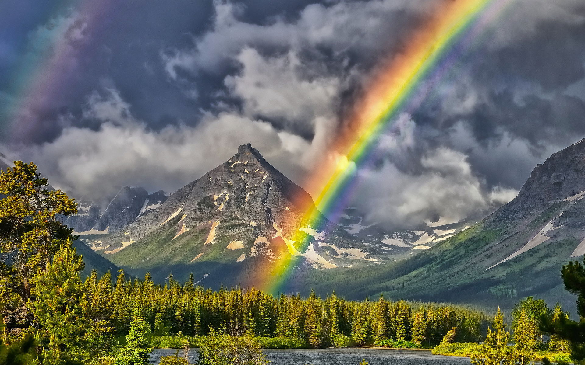 Download mobile wallpaper Rainbow, Earth for free.