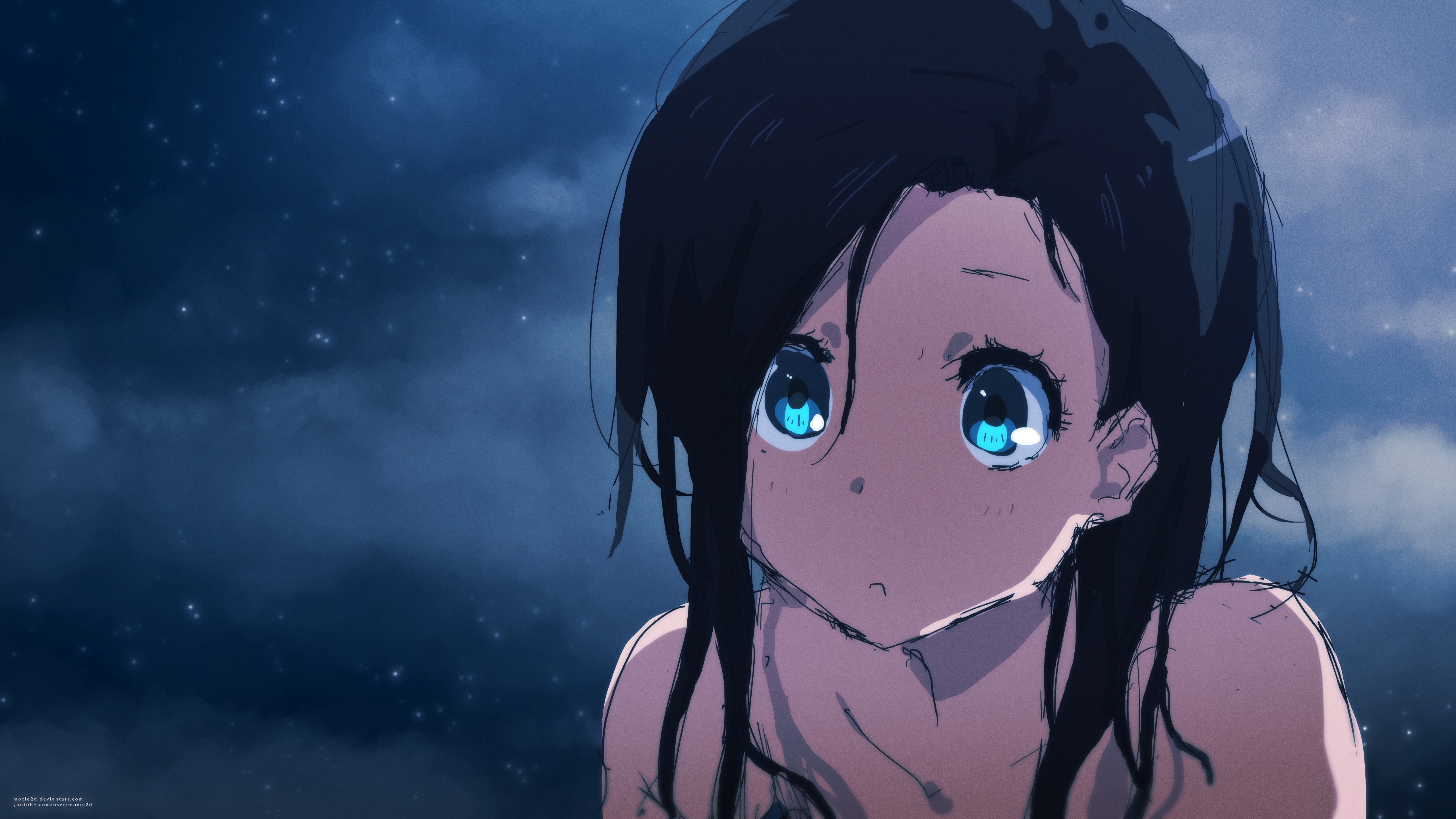 Laden Sie das Mädchen, Nacht, Animes-Bild kostenlos auf Ihren PC-Desktop herunter