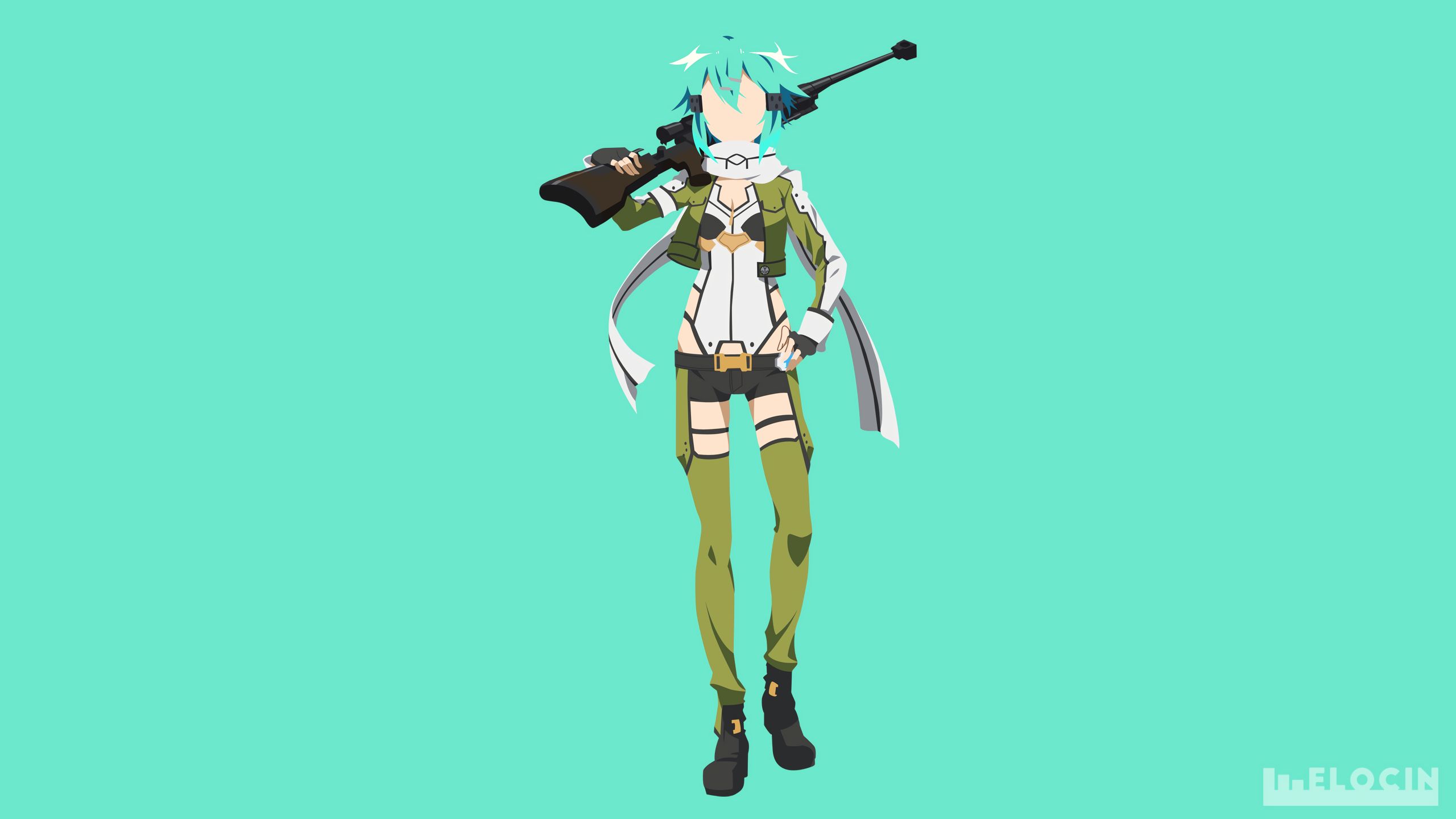 Free download wallpaper Anime, Sword Art Online, Minimalist, Sword Art Online Ii, Sinon (Sword Art Online), Shino Asada on your PC desktop