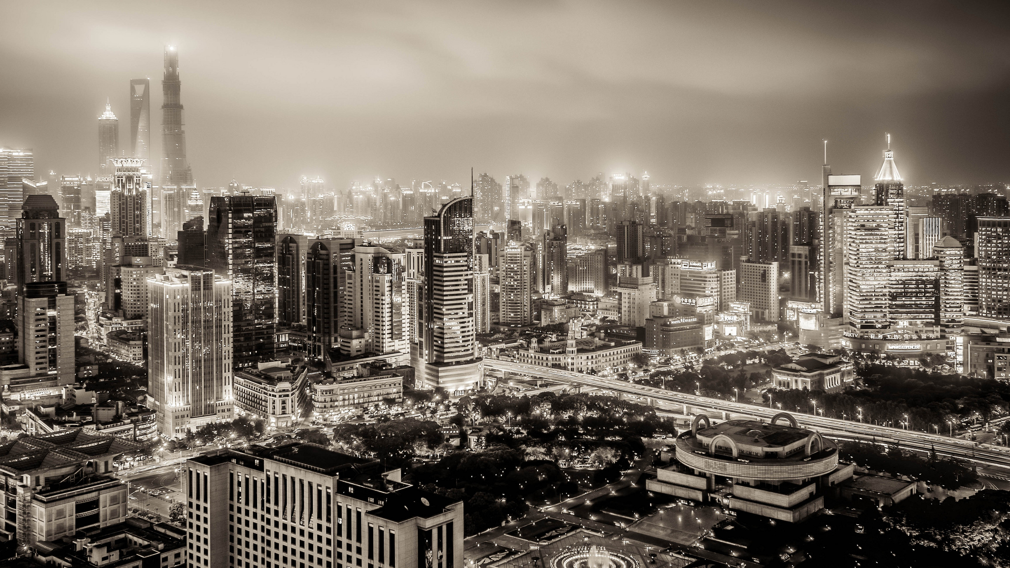 491514 télécharger le fond d'écran construction humaine, shangai, noir & blanc, bâtiment, chine, ville, huangpu, panorama, villes - économiseurs d'écran et images gratuitement