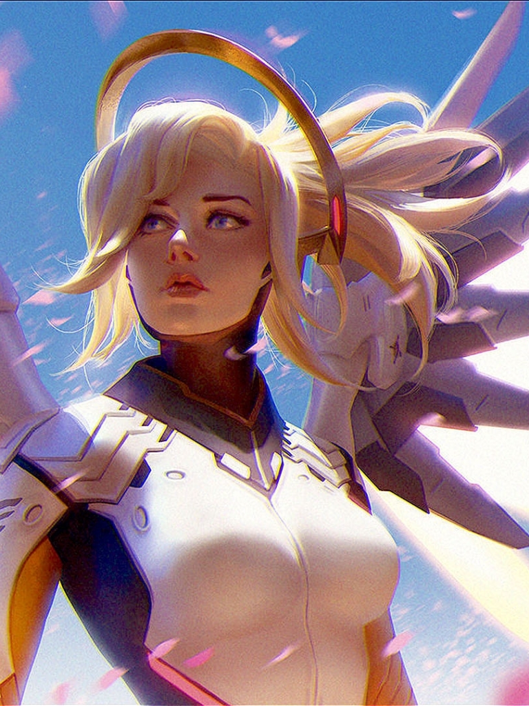 Download mobile wallpaper Overwatch, Video Game, Mercy (Overwatch) for free.