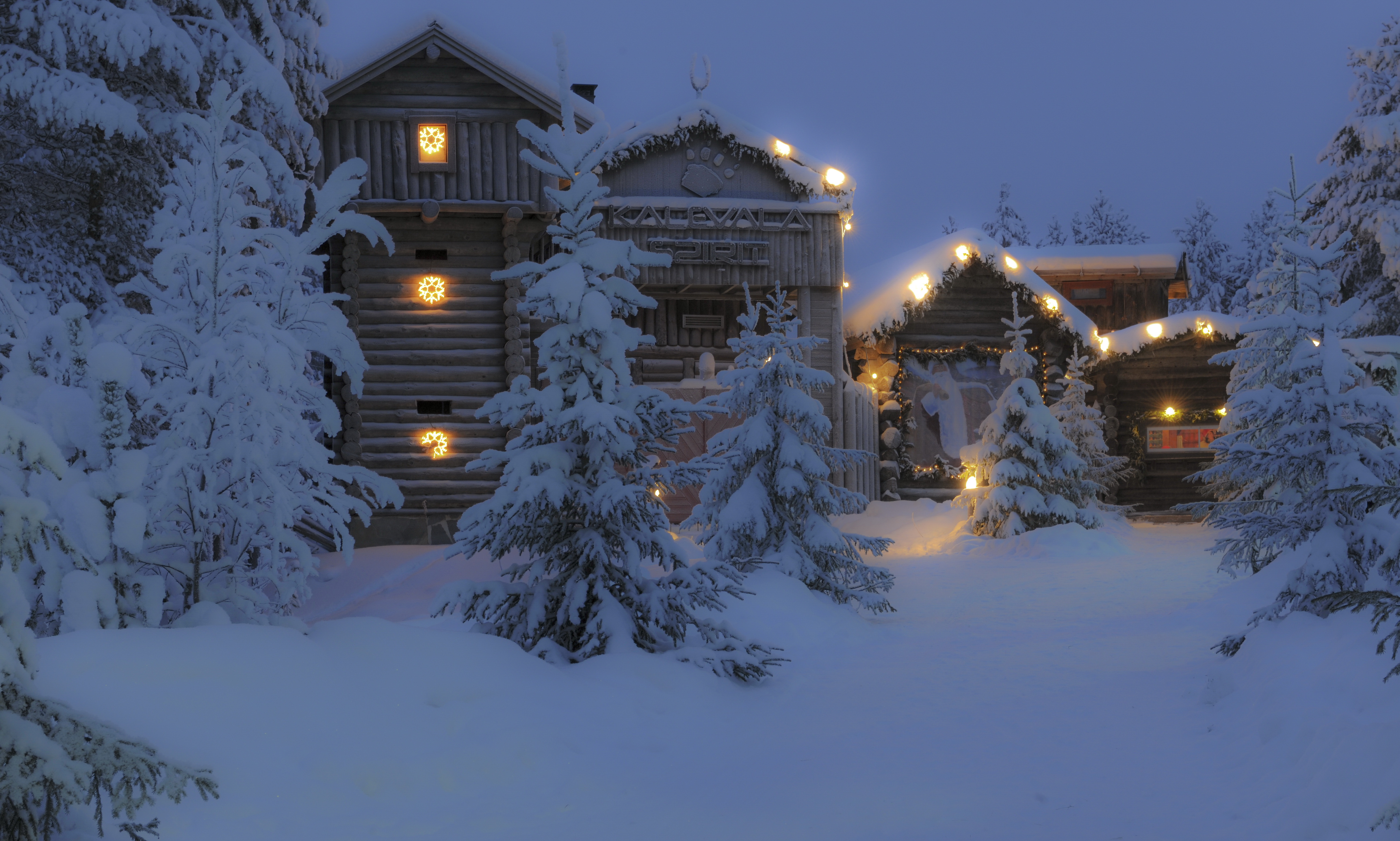 Download mobile wallpaper Winter, Snow, Forest, Tree, Cabin, Man Made for free.