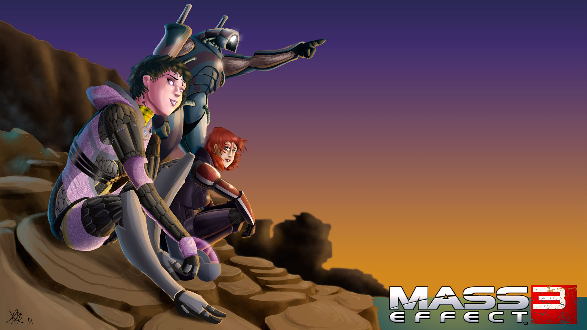Handy-Wallpaper Mass Effect 3, Kommandant Shepard, Legion (Mass Effect), Tali’Zorah, Mass Effect, Computerspiele kostenlos herunterladen.