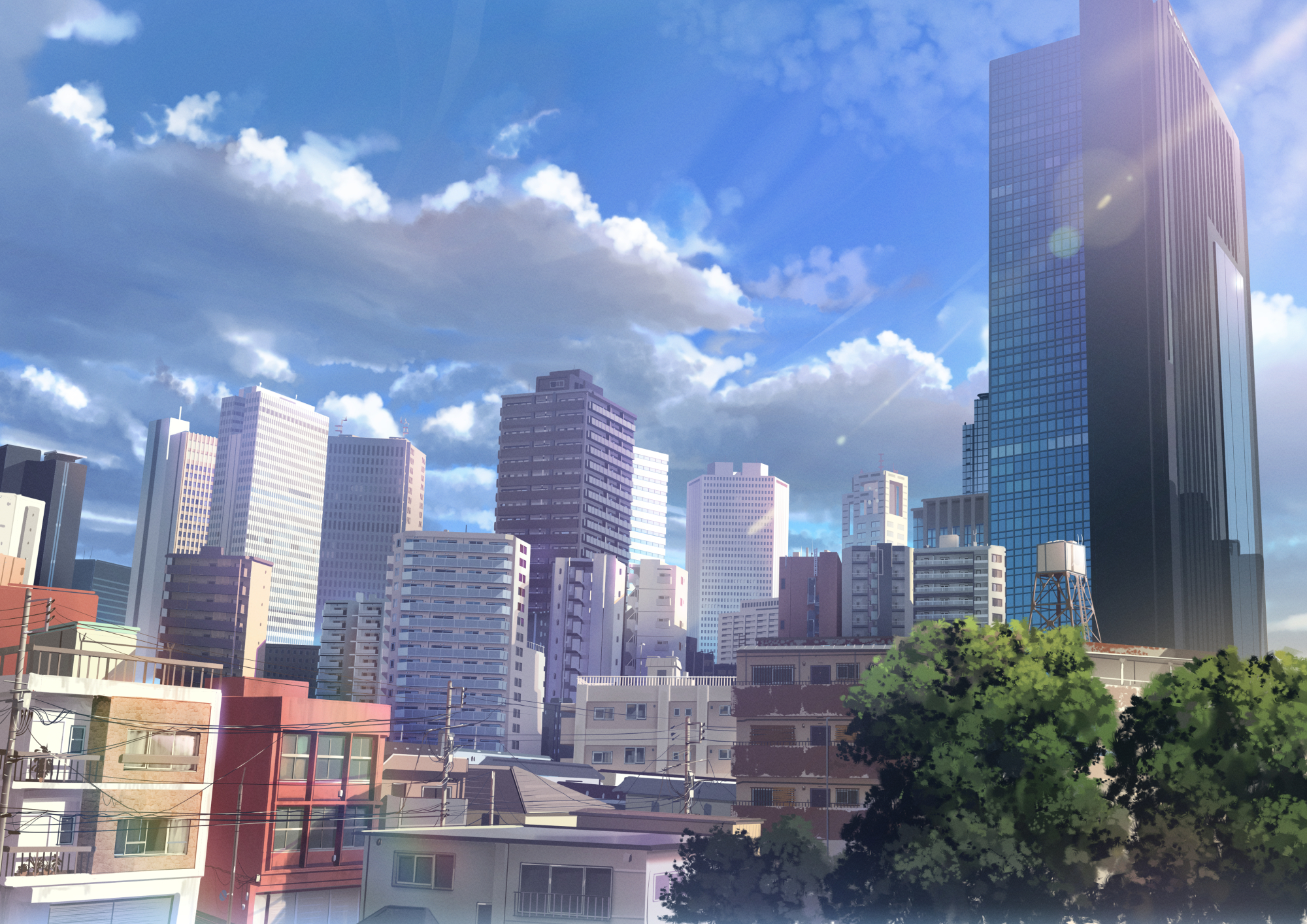 Descarga gratuita de fondo de pantalla para móvil de Ciudad, Japón, Paisaje Urbano, Animado.
