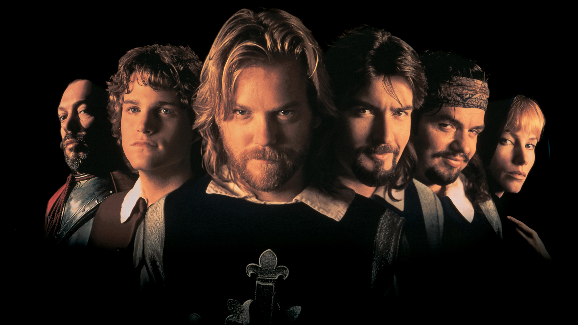 movie, the three musketeers (1993), charlie sheen, chris o'donnell, kiefer sutherland, oliver platt, rebecca de mornay