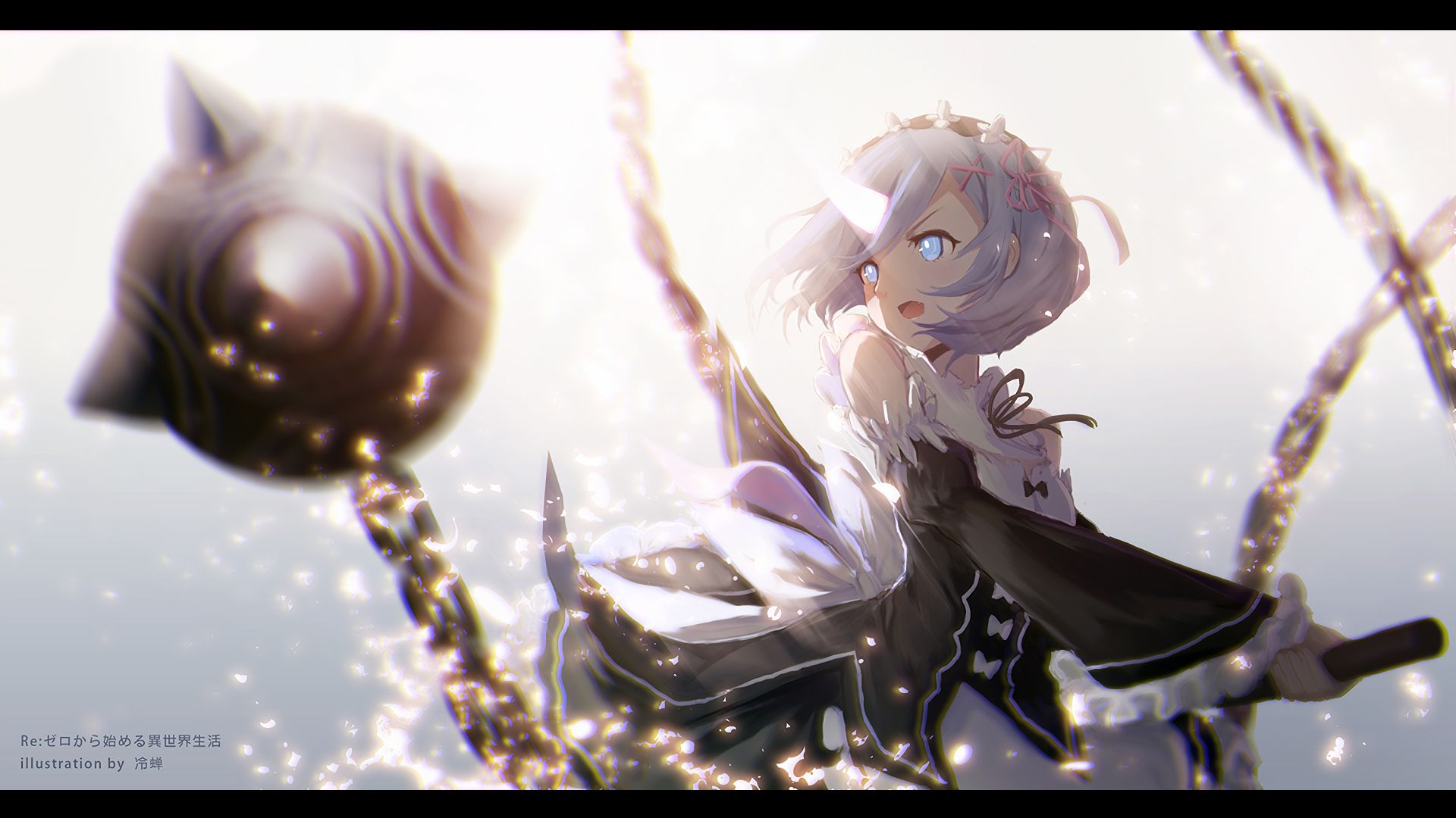 Free download wallpaper Anime, Blue Eyes, Blue Hair, Short Hair, Re:zero Starting Life In Another World, Rem (Re:zero) on your PC desktop