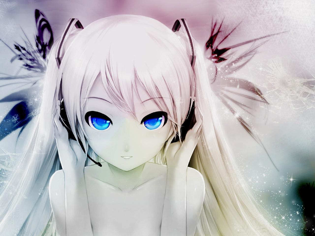 Laden Sie das Vocaloid, Blaue Augen, Animes-Bild kostenlos auf Ihren PC-Desktop herunter