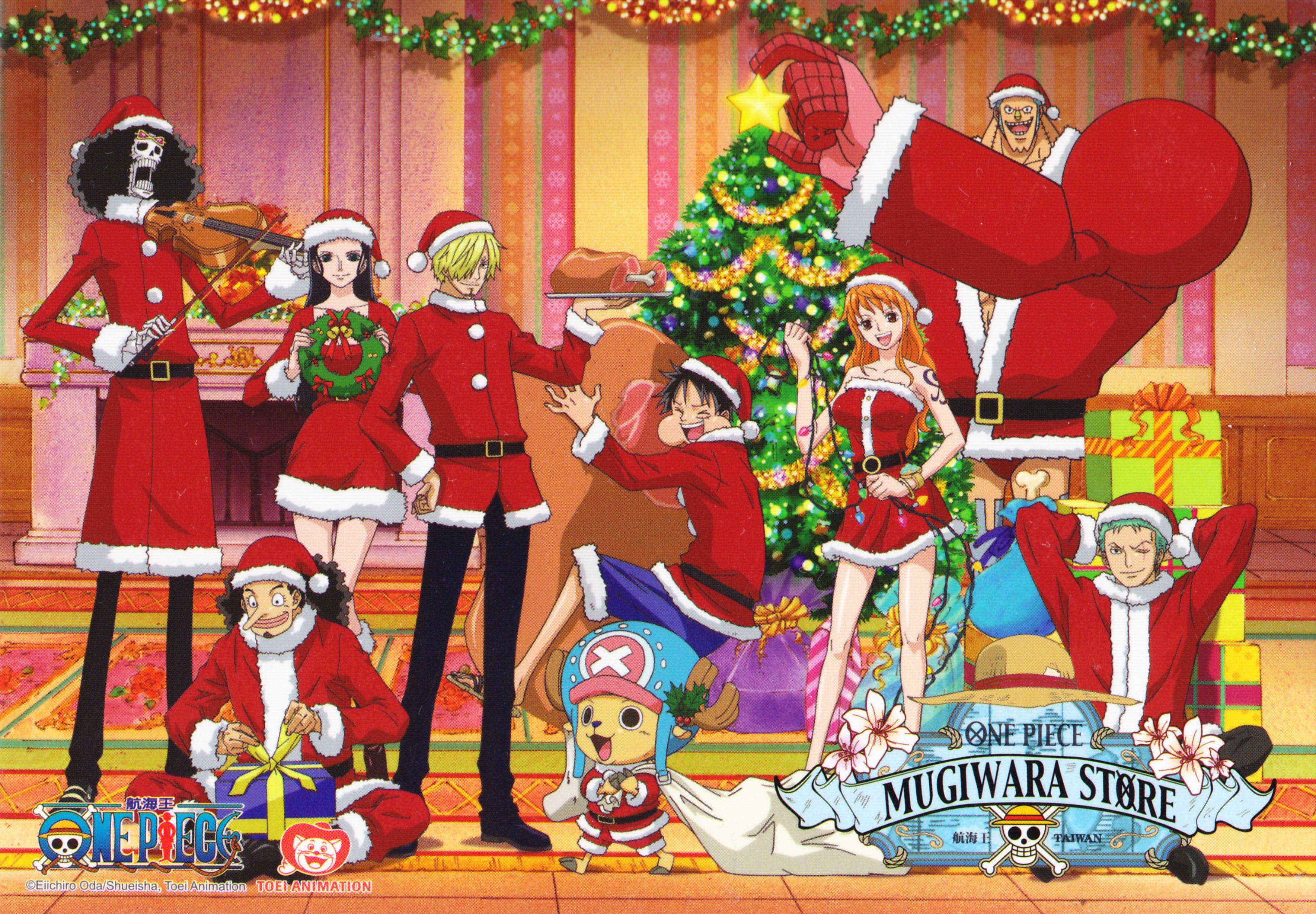 Free download wallpaper Anime, Christmas, One Piece on your PC desktop