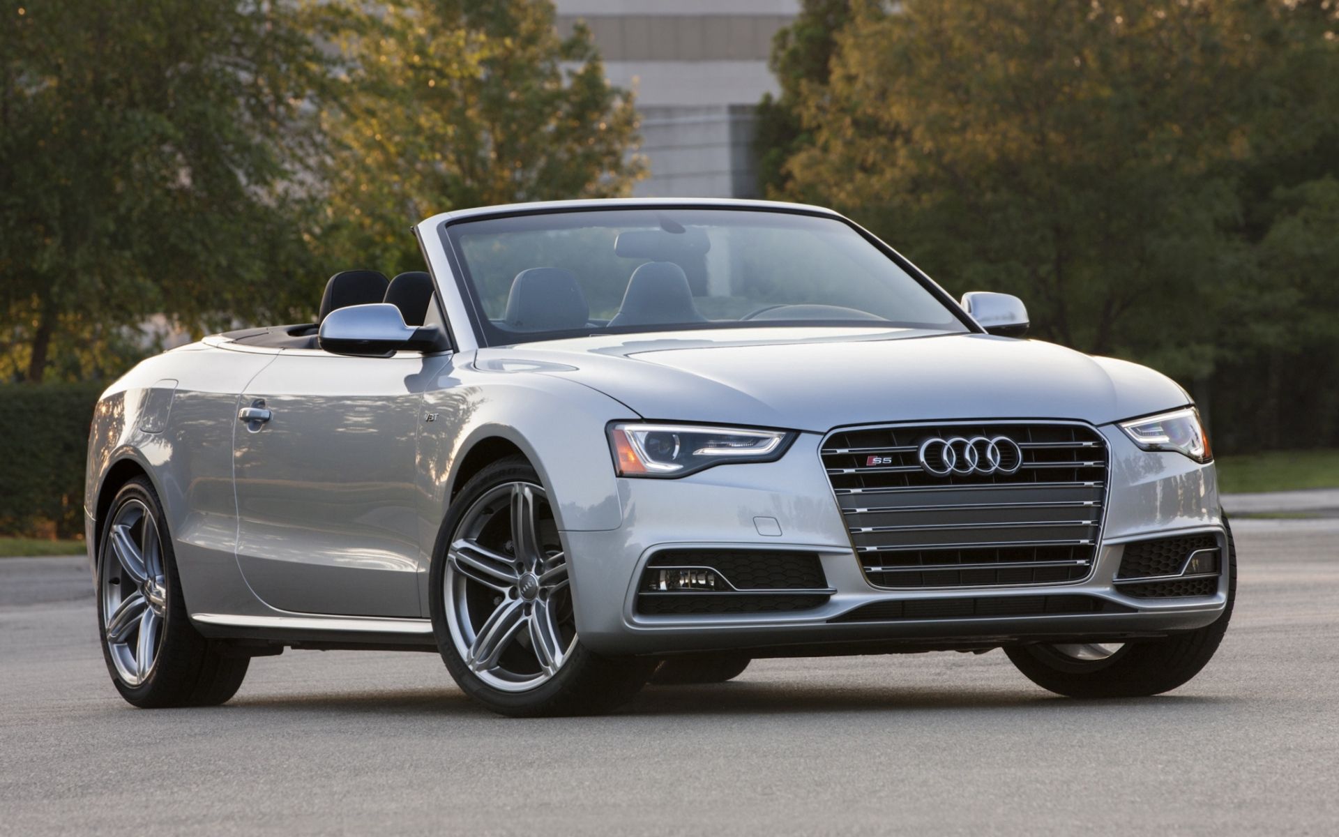 front view, audi, cars, grey, cabriolet, s5