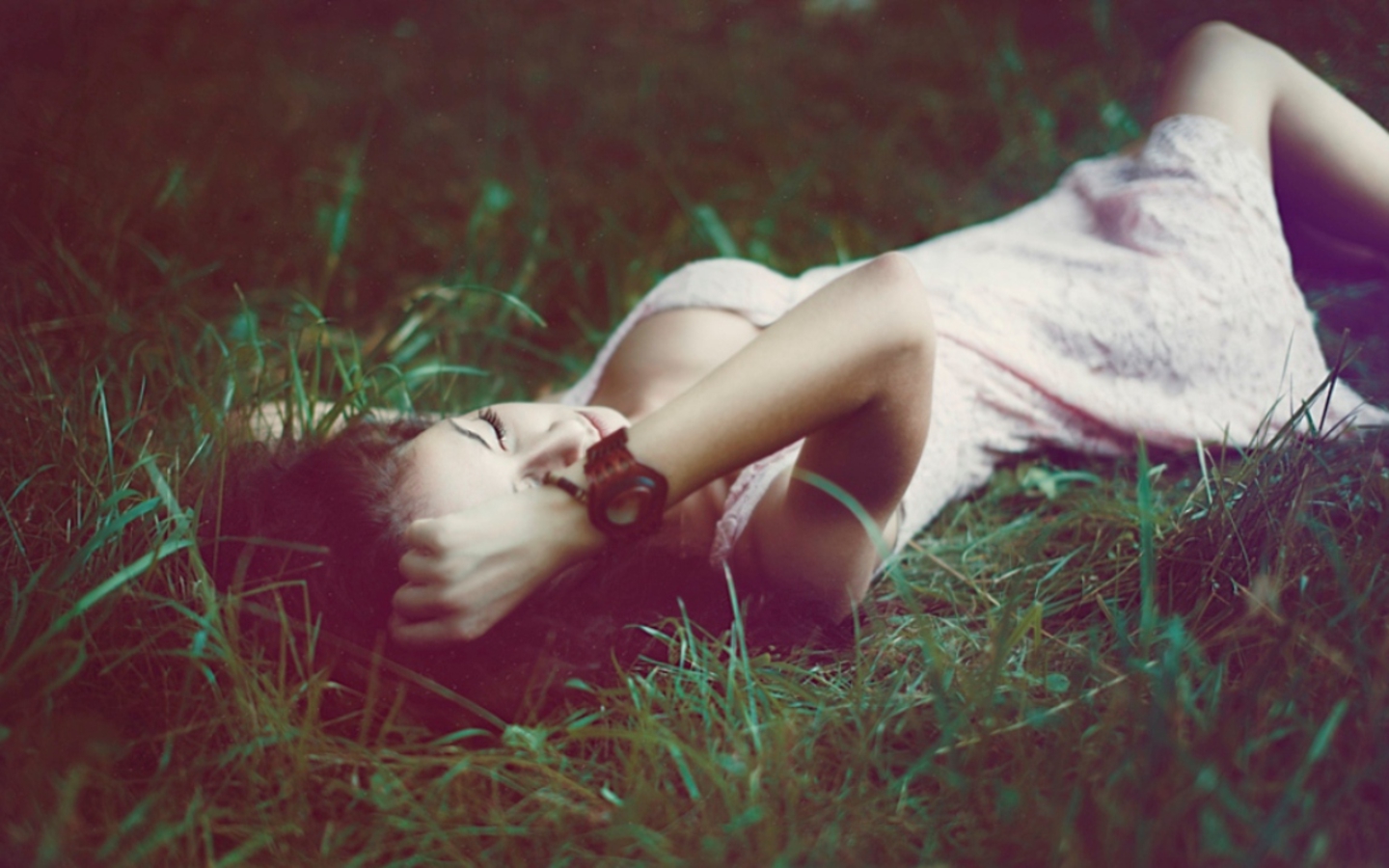 Download mobile wallpaper Grass, Photography, Model, Women, Lying Down for free.