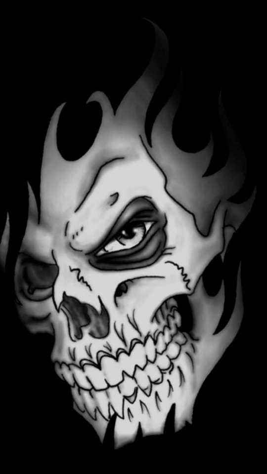 Download mobile wallpaper Dark, Skull for free.