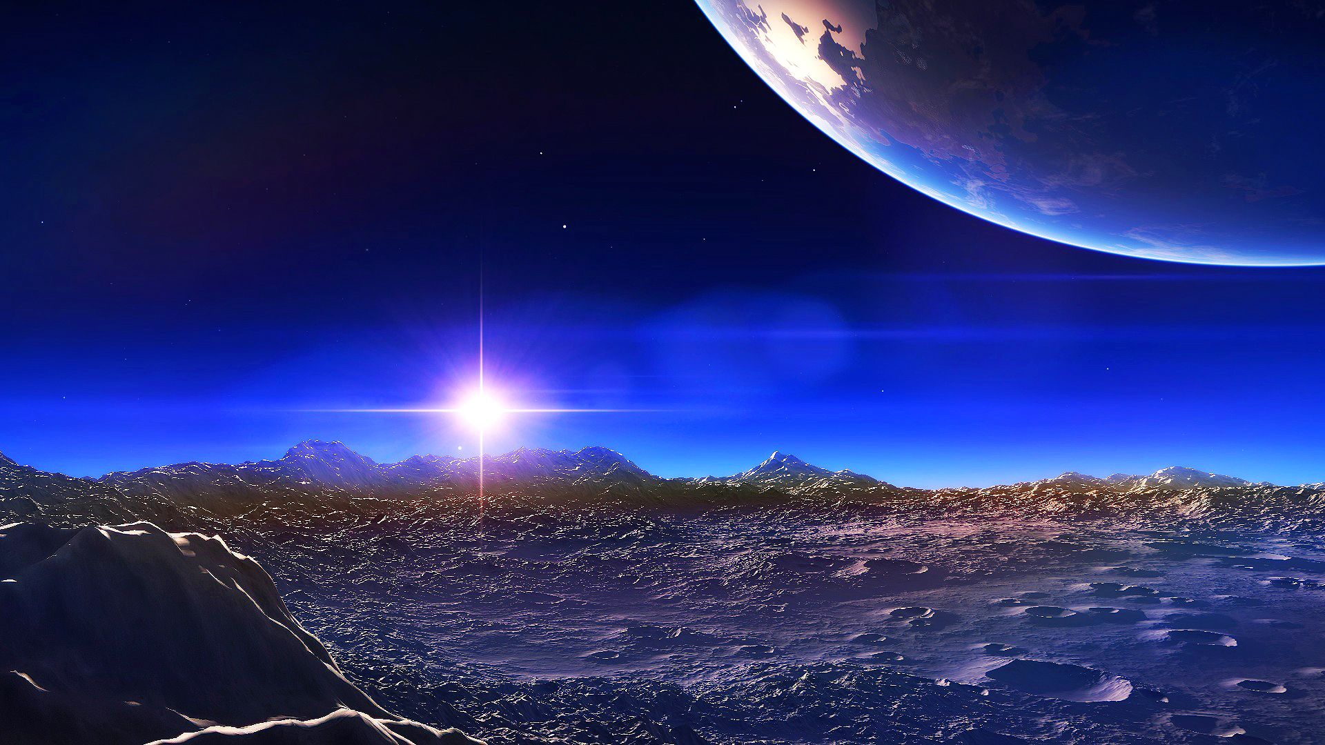 Handy-Wallpaper Landschaft, Science Fiction kostenlos herunterladen.